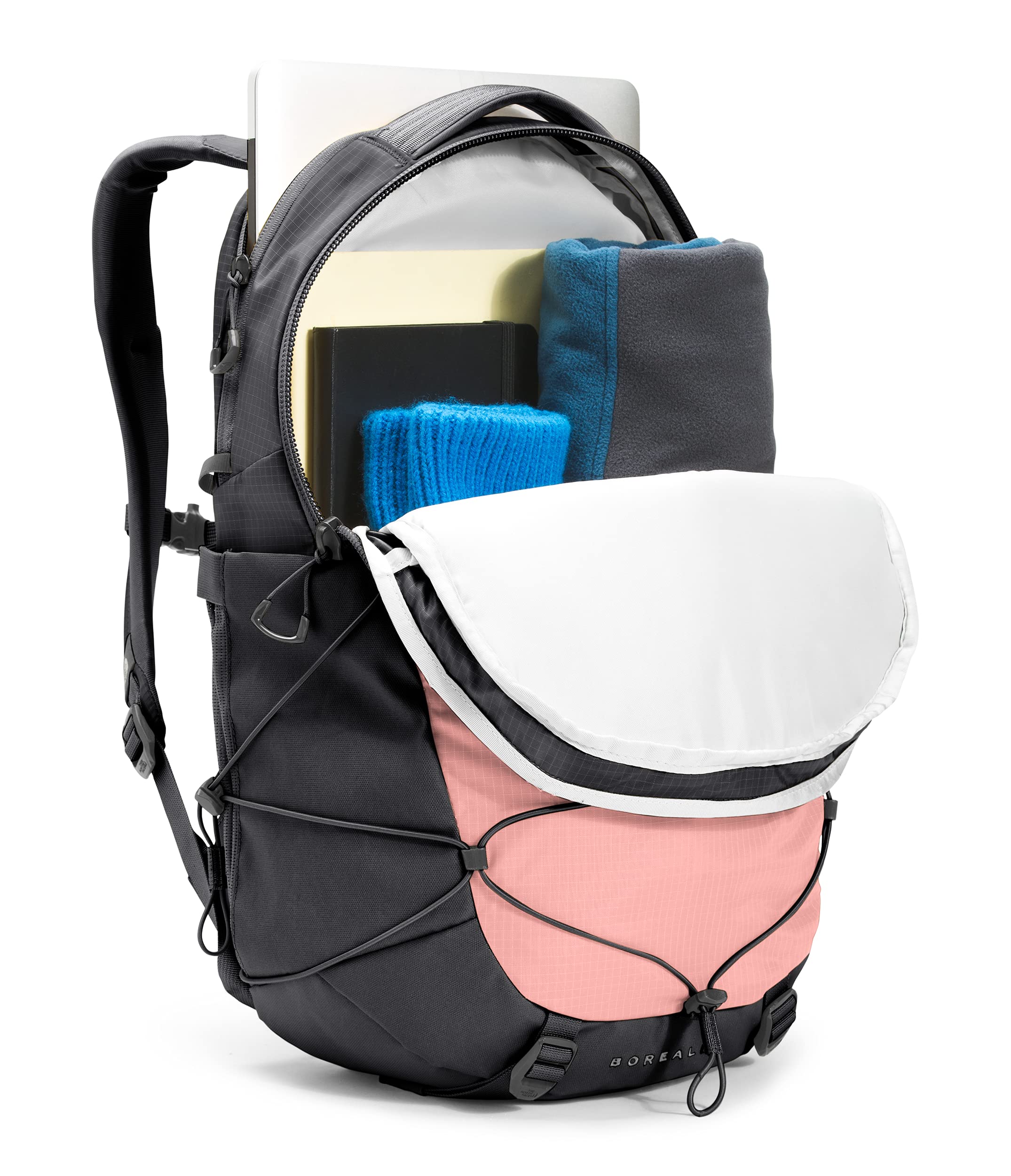 The North Face Borealis Backpack - Rose Tan/Asphalt Grey - Lightweight Hiking Daypack for Men & Women - Perfect for School, Travel, and Outdoor Adventures