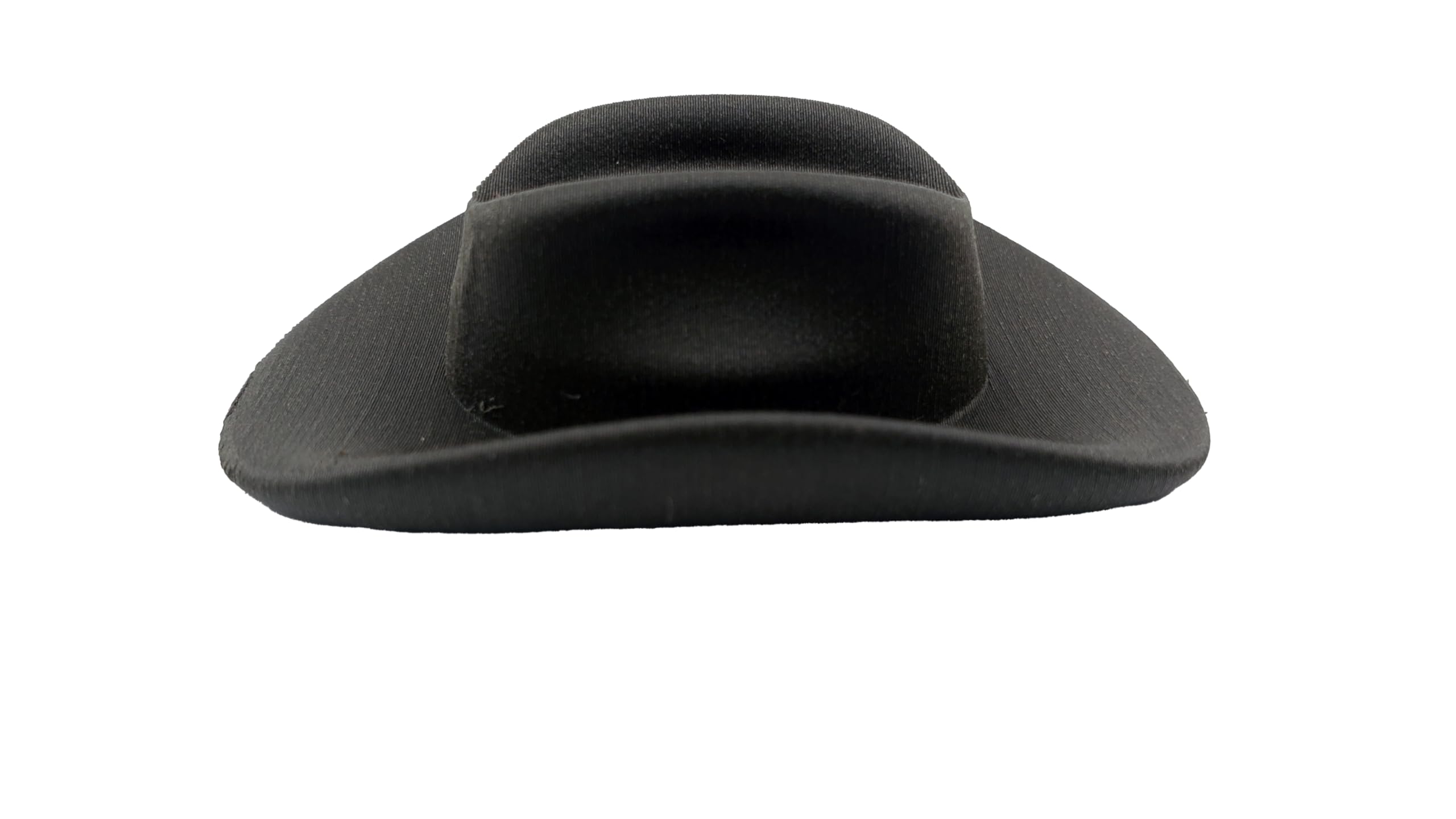 Wood Black Cowboy Hat Attachment for Gaming & Streaming Headsets - Perfect for Cosplay, Live Streaming Props & Gamer Gifts (Size S) - Ideal for Twitch Streamers, YouTube Content Creators & Western-Themed Events