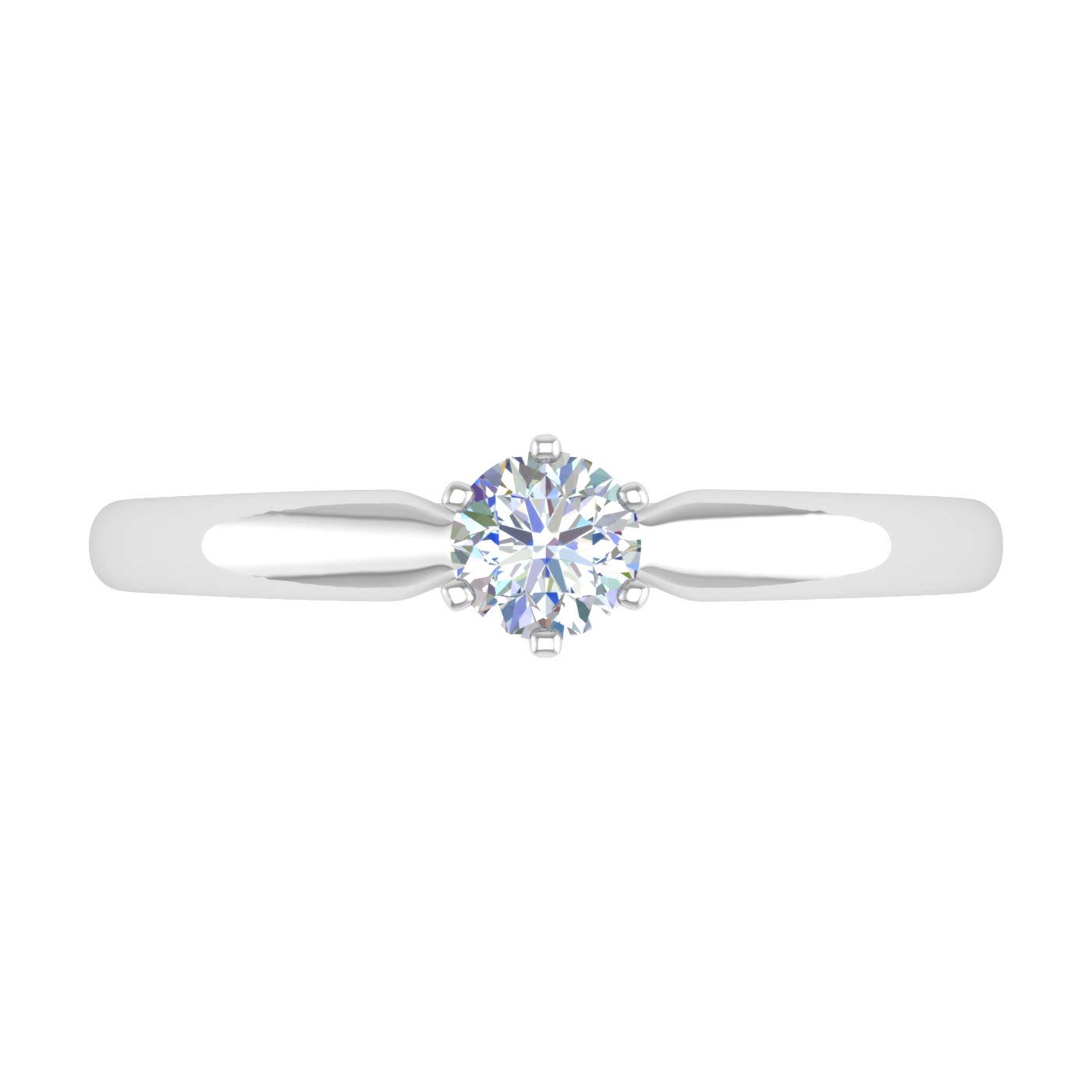 1/4 Carat 6-Prong Diamond Solitaire Engagement Ring in 10K Gold - Perfect for Proposals, Weddings & Anniversary Gifts