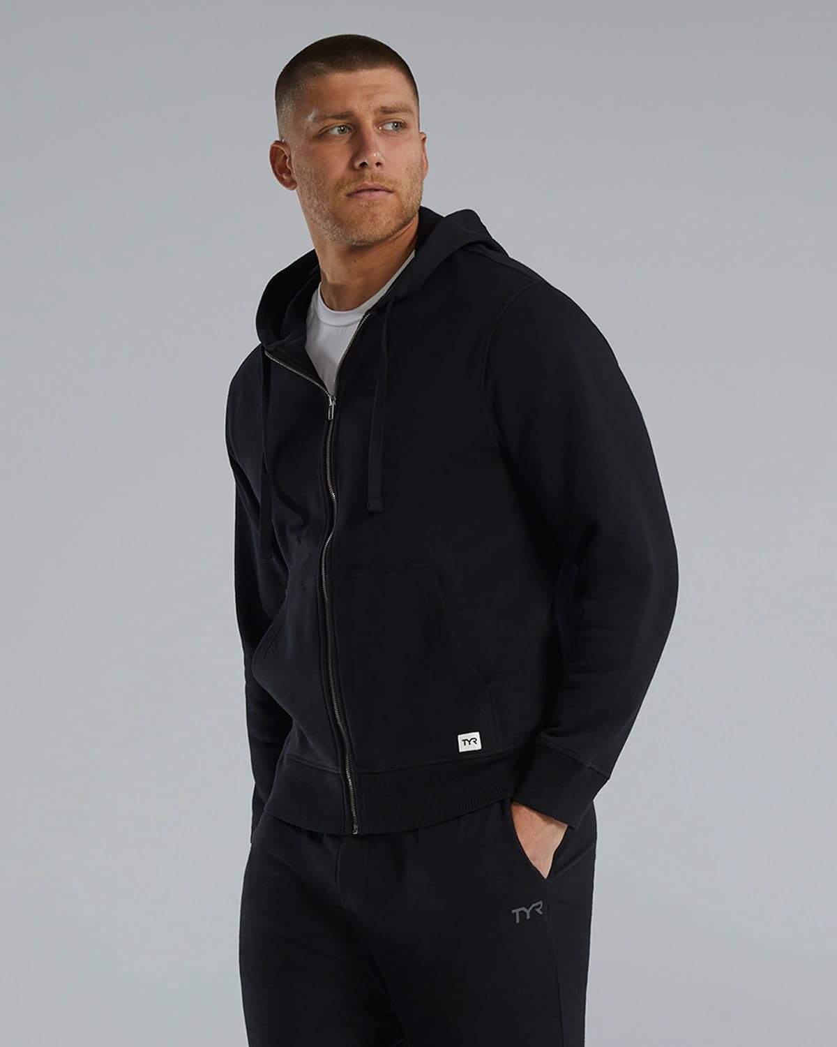 TYR Ultrasoft Heavyweight Terry Full Zip Hoodie for Men & Women - Comfortable Workout & Lounge Wear for Gym, Running, and Casual Outfits