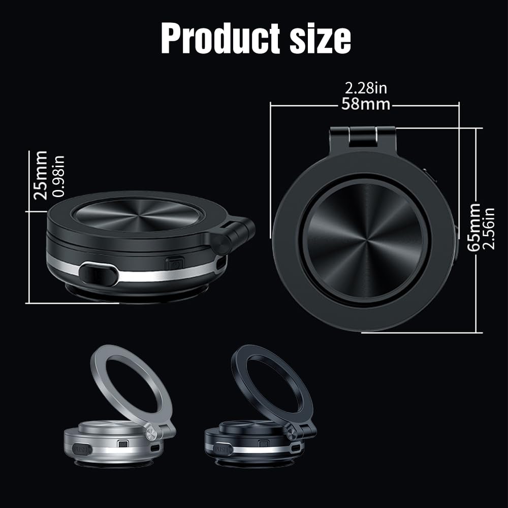 2024 Magnetic Car Phone Mount - 360° Rotation & Strong Suction for Safe Driving