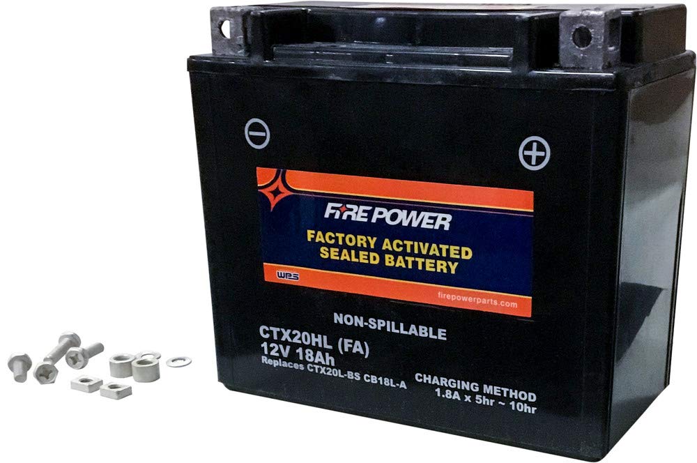 Fire Power Sealed Factory Activated Battery CTX20HL-BS(FA) - Compatible with Harley-Davidson FLST Softail Heritage 2006 - High Performance Motorcycle Battery for Long Rides & Cold Weather Starts
