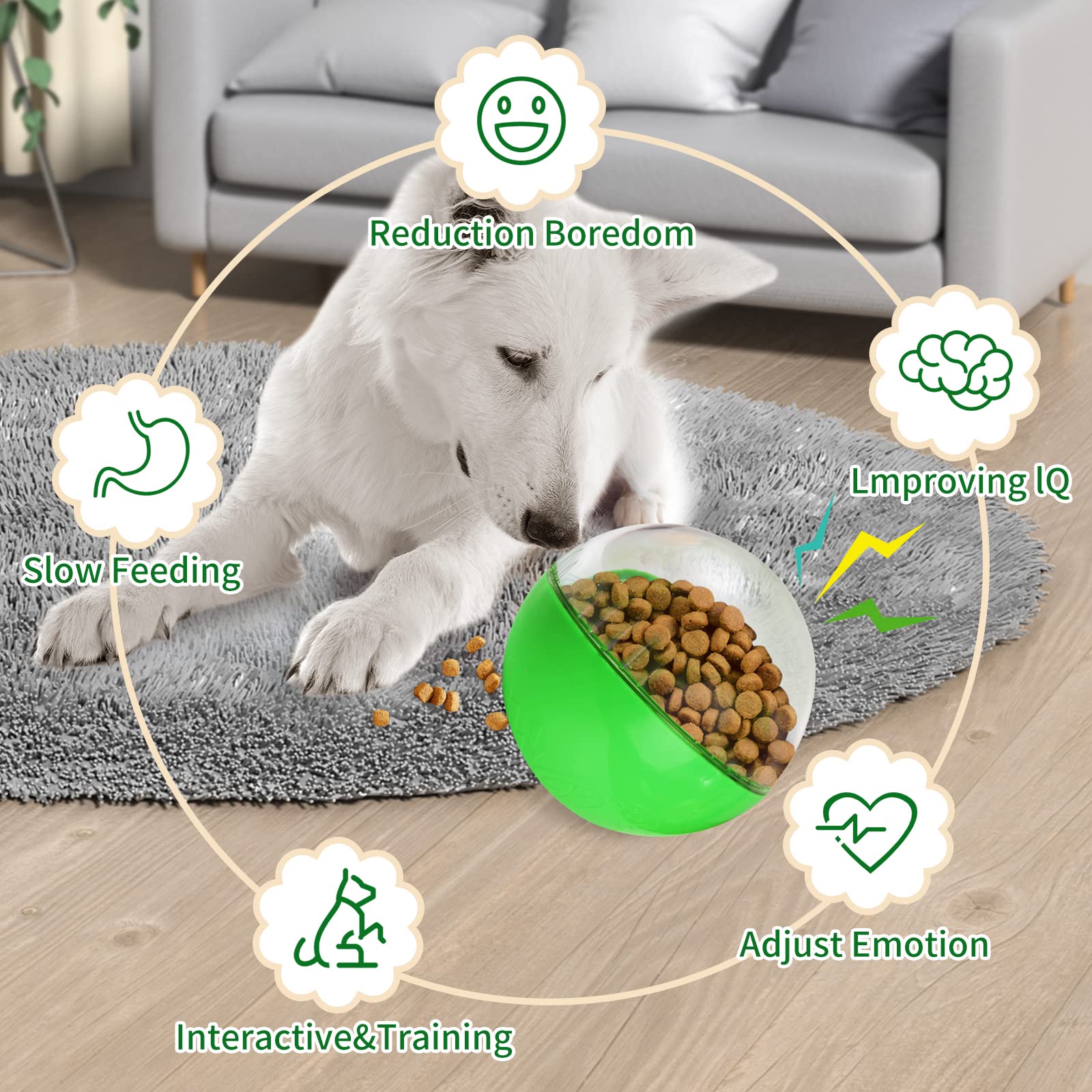 Interactive Treat Dispensing Dog Toys - Slow Feeder Puzzle Ball for Small, Medium & Large Breeds | Fun Training & Mental Stimulation for Pets