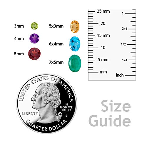 Jewels By Lux Sterling Silver Oval Gemstone Stud Earrings for Women – Elegant Gift for Birthday, Anniversary & Special Occasions