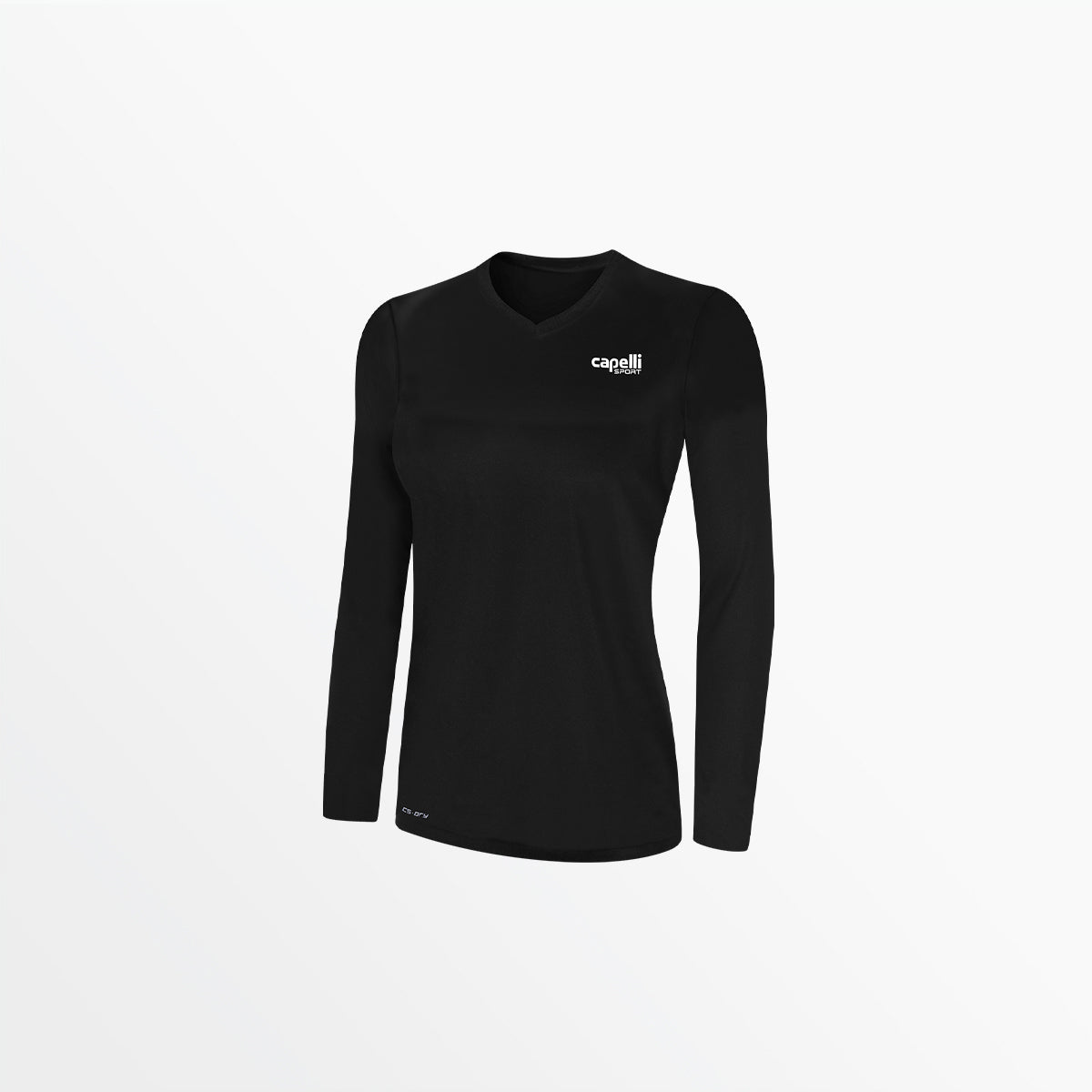 Women's V-Neck Long Sleeve Polyester T-Shirt - Comfortable & Stylish for Work, Casual Wear & Layering
