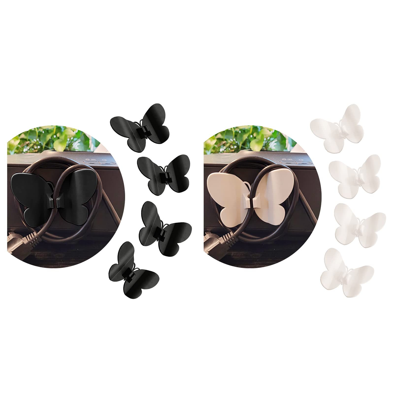 8 Pack Cord Organizer for Kitchen Appliances - Butterfly Adhesive Wrap Cord Holder for Coffee Maker, Blender, Air Fryer - Perfect for Wire Storage and Organization in Home & Office
