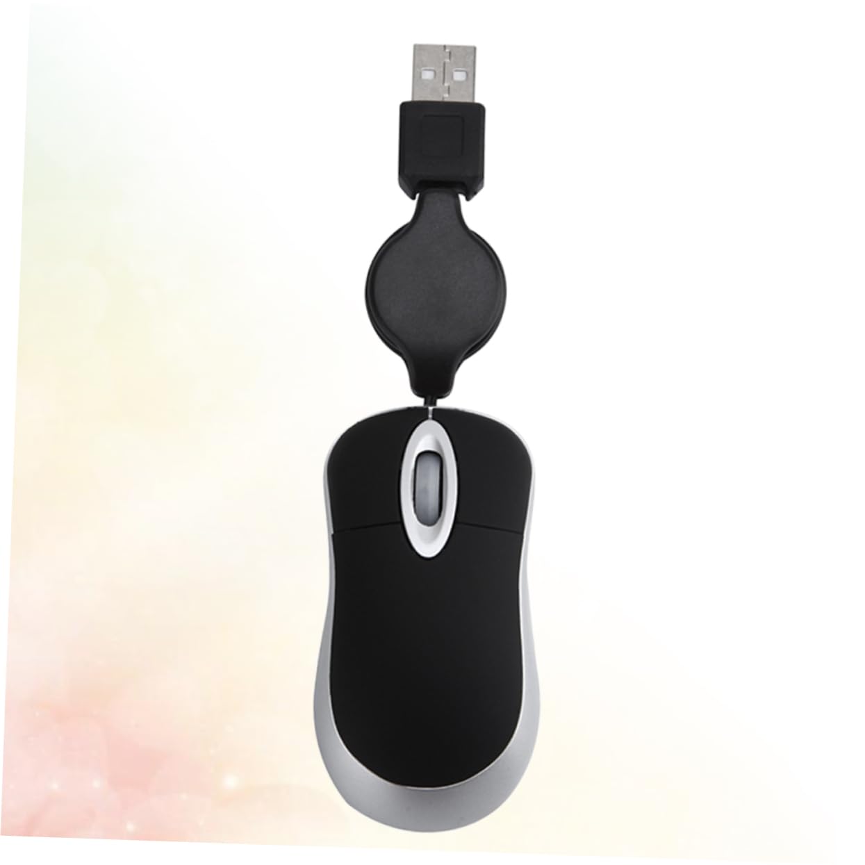 Angoily 3pcs Mini Laptop Computer Wired USB Mouse with Luminous Design, Comfortable Travel Mouse for Office, Home, and Gaming Use