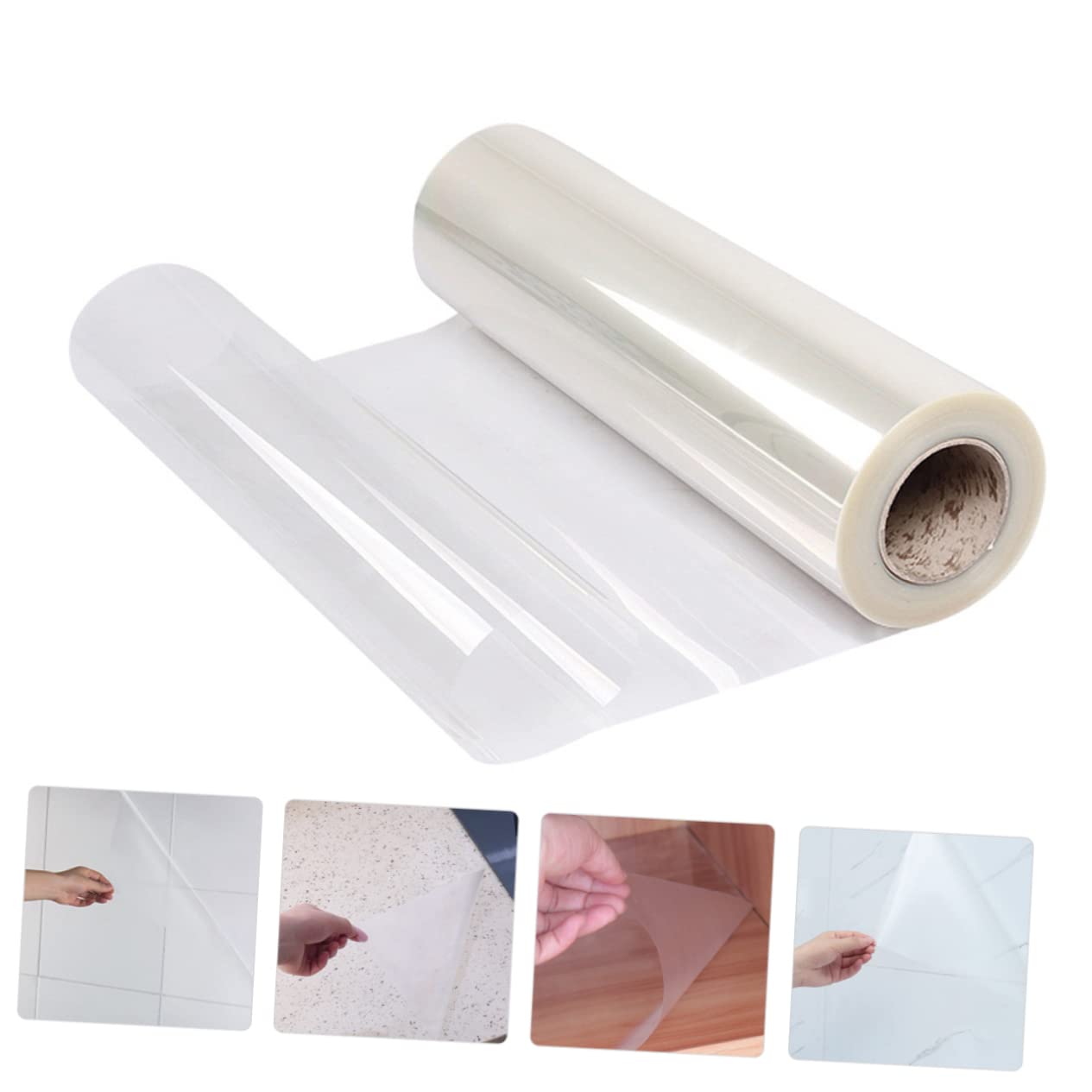 Mobestech 6 Rolls Kitchen Greaseproof Stickers - Self Adhesive Tile Stickers, Cabinet Stickers, Washable Wallpaper for Kitchen, Clear Wall Protector, Aluminum Foil Backsplash (Perfect for Countertops, Cabinets, Refrigerators & Floors)