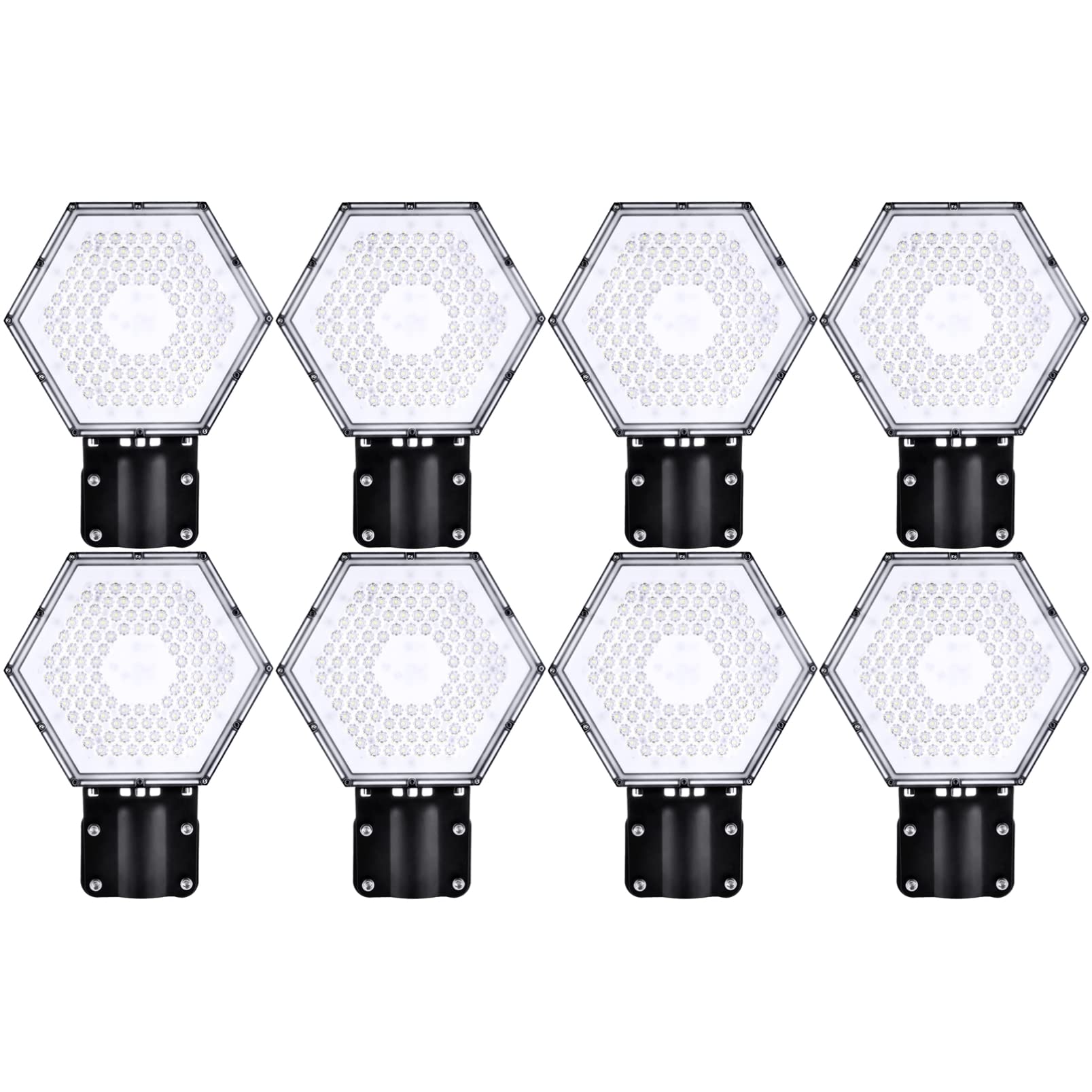 100W LED Parking Lot Lights 10000LM 6500K - IP65 Waterproof Commercial Street Lighting for Outdoor Areas, Garages, Warehouses, Pathways & Courts - Energy Saving Security Lights (8 Pack) - Perfect for Parking Lots, Barns, and High-Traffic Commercial Zones