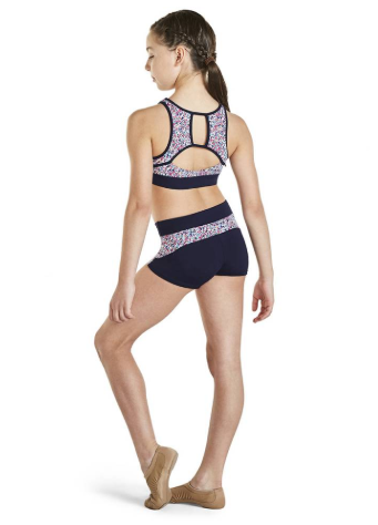 Bloch KA020T Kaia Printed High Neck Open Back Dance Top - Perfect for Ballet, Jazz & Contemporary Performances