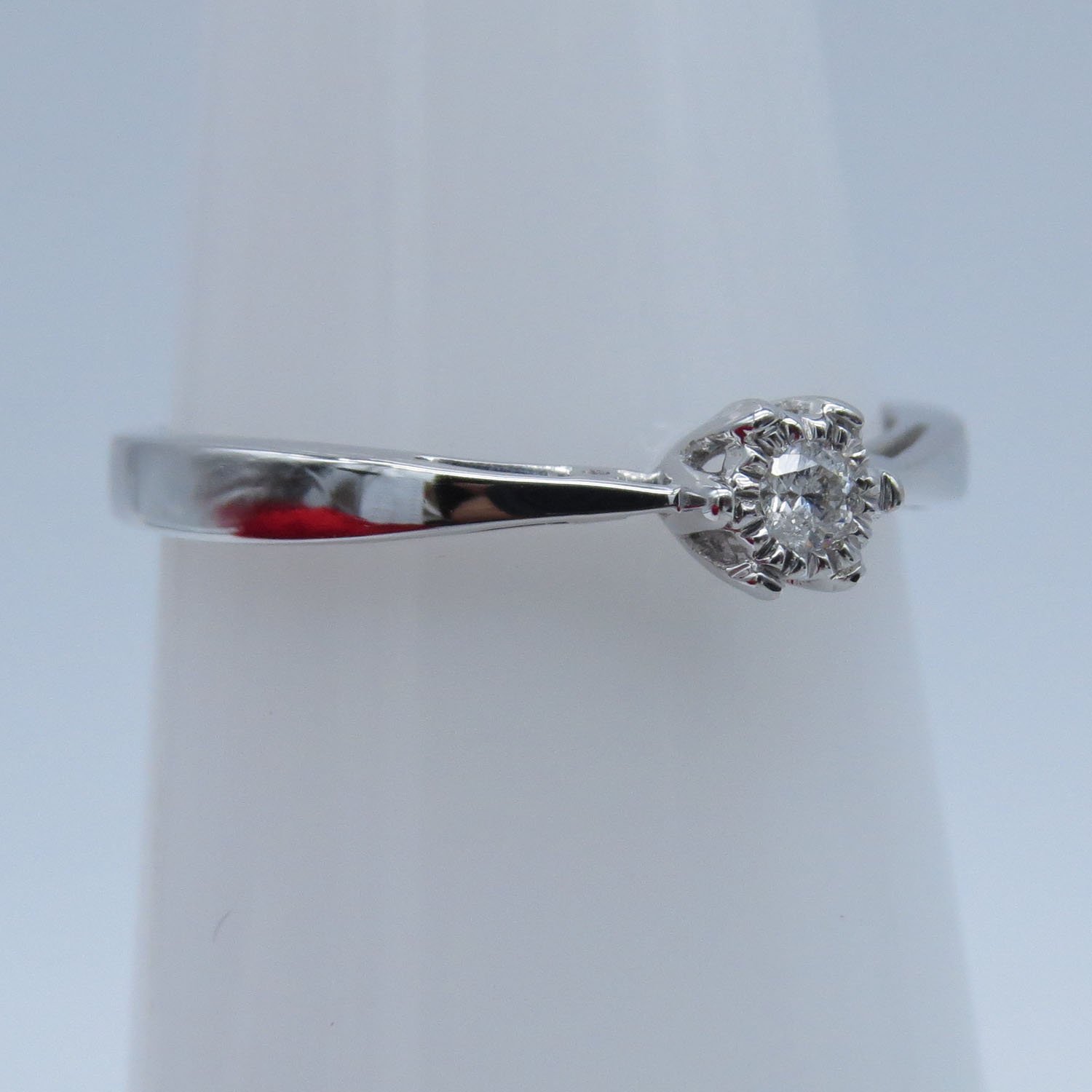 0.07ct Round Diamond Solitaire Engagement Ring for Women - Sterling Silver Promise & Bridal Ring - Perfect for Proposals, Anniversaries & Special Occasions