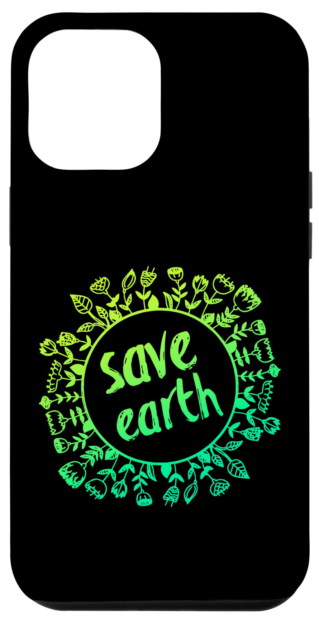 iPhone 12 Pro Max Case - Eco-Friendly Nature Conservation Design with Flowers & Earth Theme | Perfect for Environmentalists & Nature Lovers | Ideal for Daily Use, Outdoor Activities & Climate Awareness Events