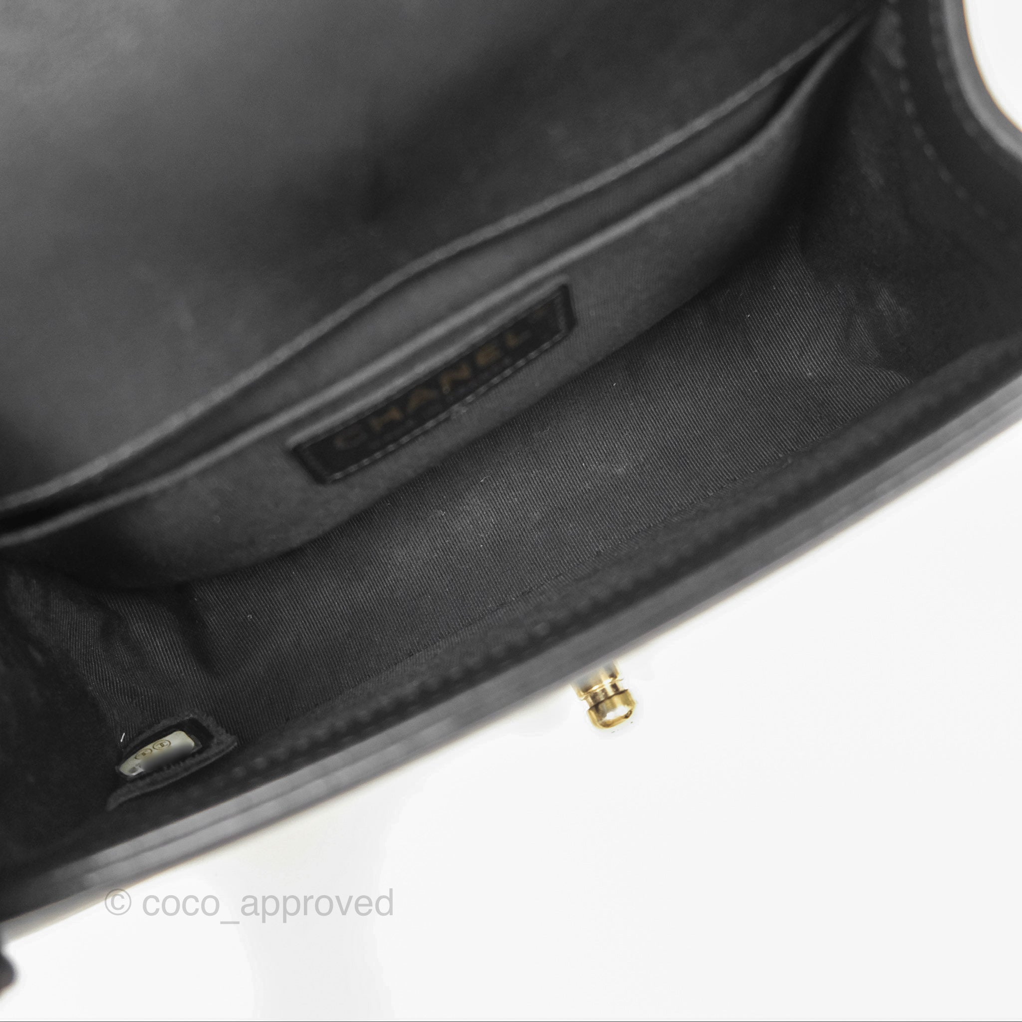 Chanel Chevron Small Boy Bag in Black Calfskin with Gold Hardware - Luxury Crossbody Bag for Women, Perfect for Evening Events & Date Nights