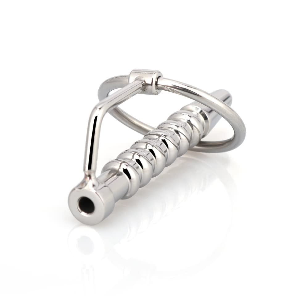 Premium Hollow Urethral Dilator with Cock Ring - 2.87 Inch Medical Grade Silicone Penis Plug for Men | Urethral Sounding & Stretching | Perfect for BDSM, Prostate Play & Advanced Sexual Exploration