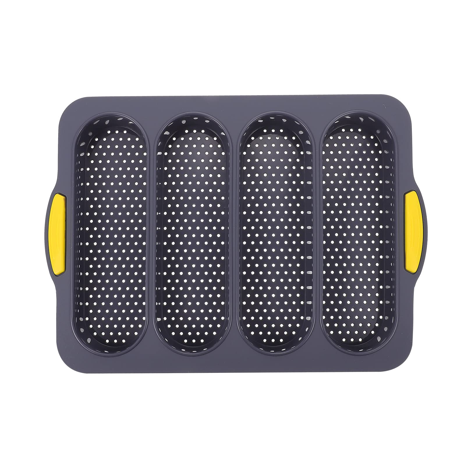 Non-Stick Silicone Baguette Pan - 4-Wave Perforated French Bread Baking Mold for Baguettes, Loaves & Ciabatta | Perfect for Homemade Sandwiches, Toast & Artisan Bread Baking