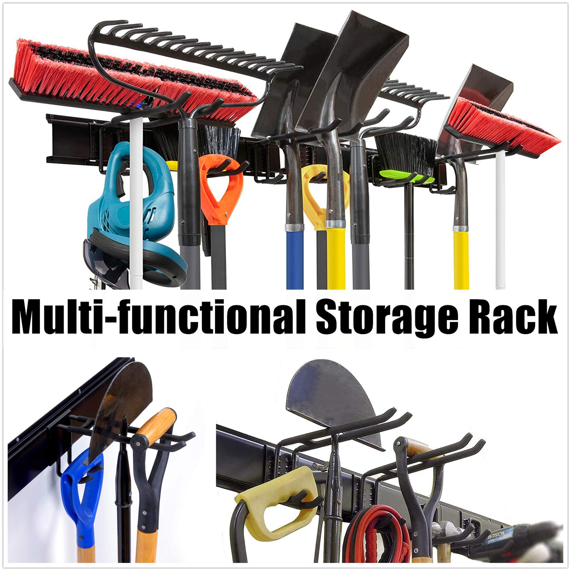 Heavy Duty Ski Wall Rack - 10 Pair Ski Storage System for Garage & Home Organization - 300lb Capacity Snowboard Mount Hanger - Perfect for Shed, Basement & Winter Sports Gear Storage