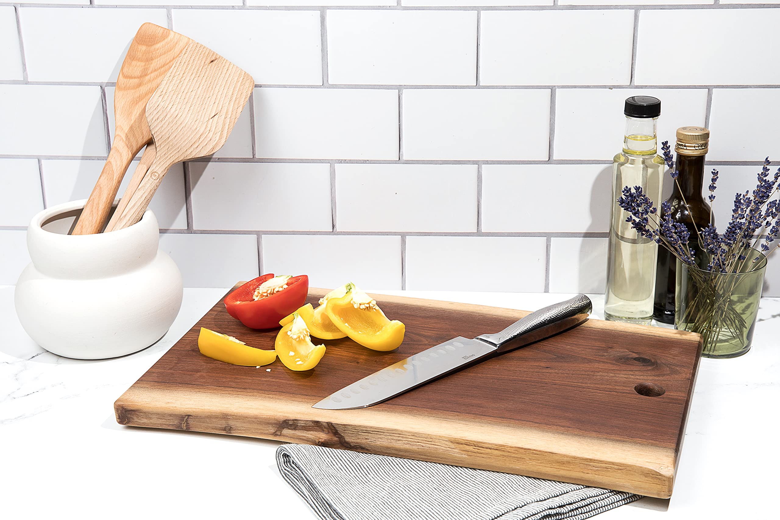 Handmade Live Edge Black Walnut Charcuterie Board - Unique Amish Crafted X-Large 10