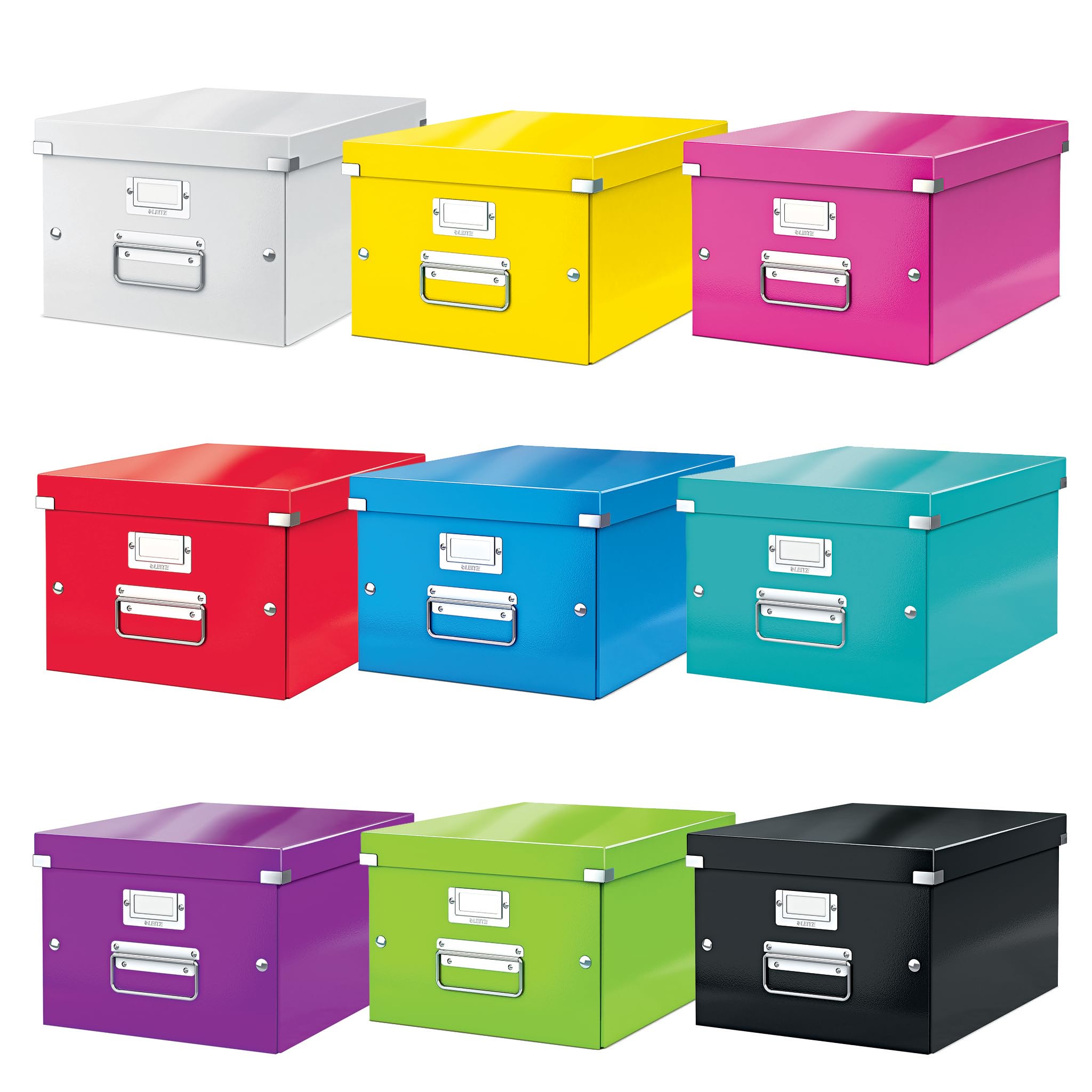 Leitz A5 Storage Box - Small White Organizer for Office & Home | Click & Store Range 60430001 | Perfect for Documents, Files & Stationery Organization