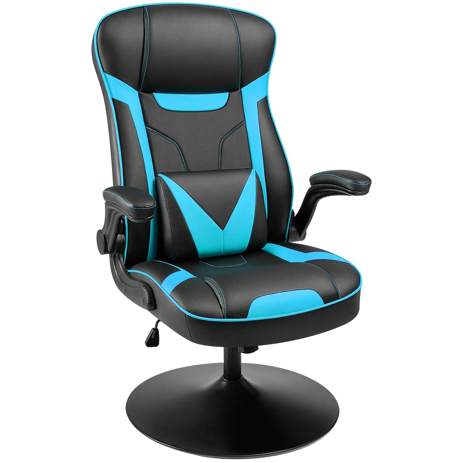 Furniwell Ergonomic Racing Style Gaming Chair - High Back Swivel Office Computer Chair with Adjustable Armrests & Lumbar Support, Heavy Duty Base (Blue) - Perfect for Gaming, Streaming & Home Office Work