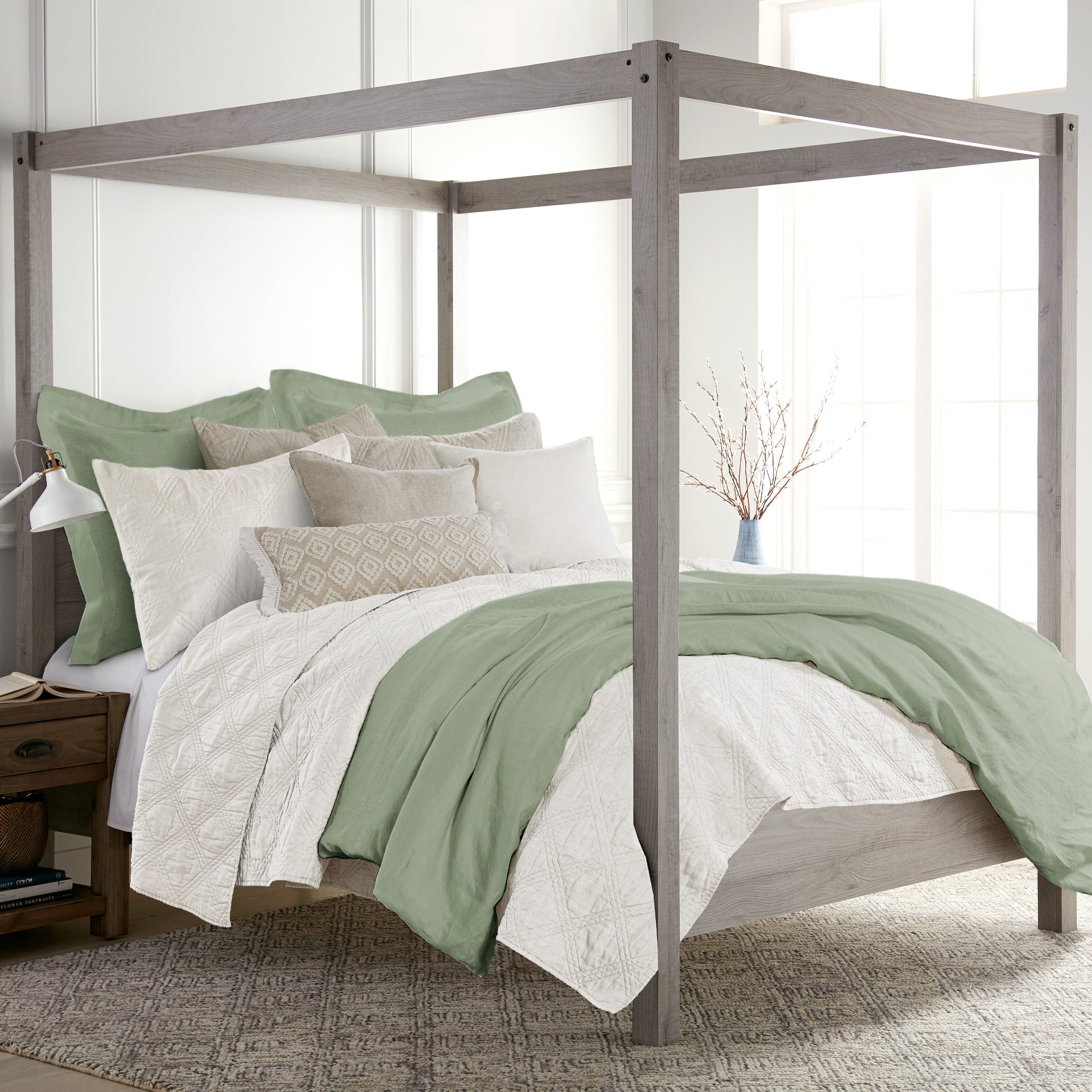 Premium Washed Linen Duvet Cover Set - Breathable & Soft 100% Natural Flax Fabric - Queen Size Bedding for Summer & All Seasons - Perfect for Cozy Bedrooms, Guest Rooms & Vacation Homes