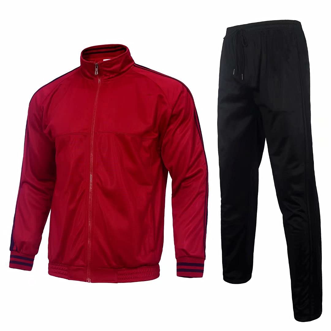 Men's Athletic Tracksuit Set - 2-Piece Casual Jogging Outfit for Running, Gym & Lounge Wear | Comfortable Sweatshirt & Sweatpants Combo
