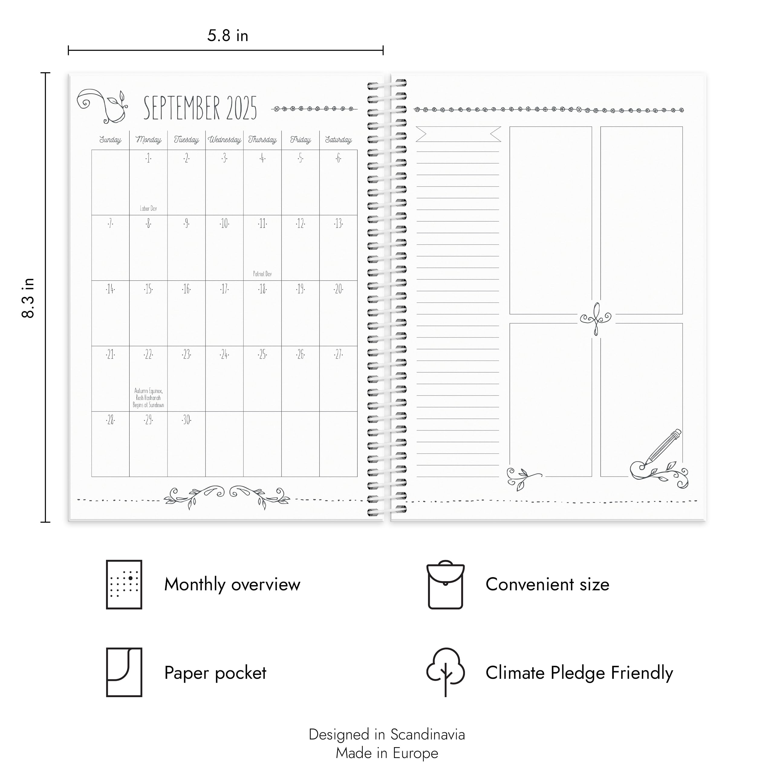 Burde Doodle Planner 2025 - A5 Creative Notebook with Daily, Weekly & Monthly Planning | 12-Month Organizer for Drawing, Writing & Coloring | Hard Cover Journal for Artists, Students & Professionals | Perfect for Goal Setting, Bullet Journaling & Productivity