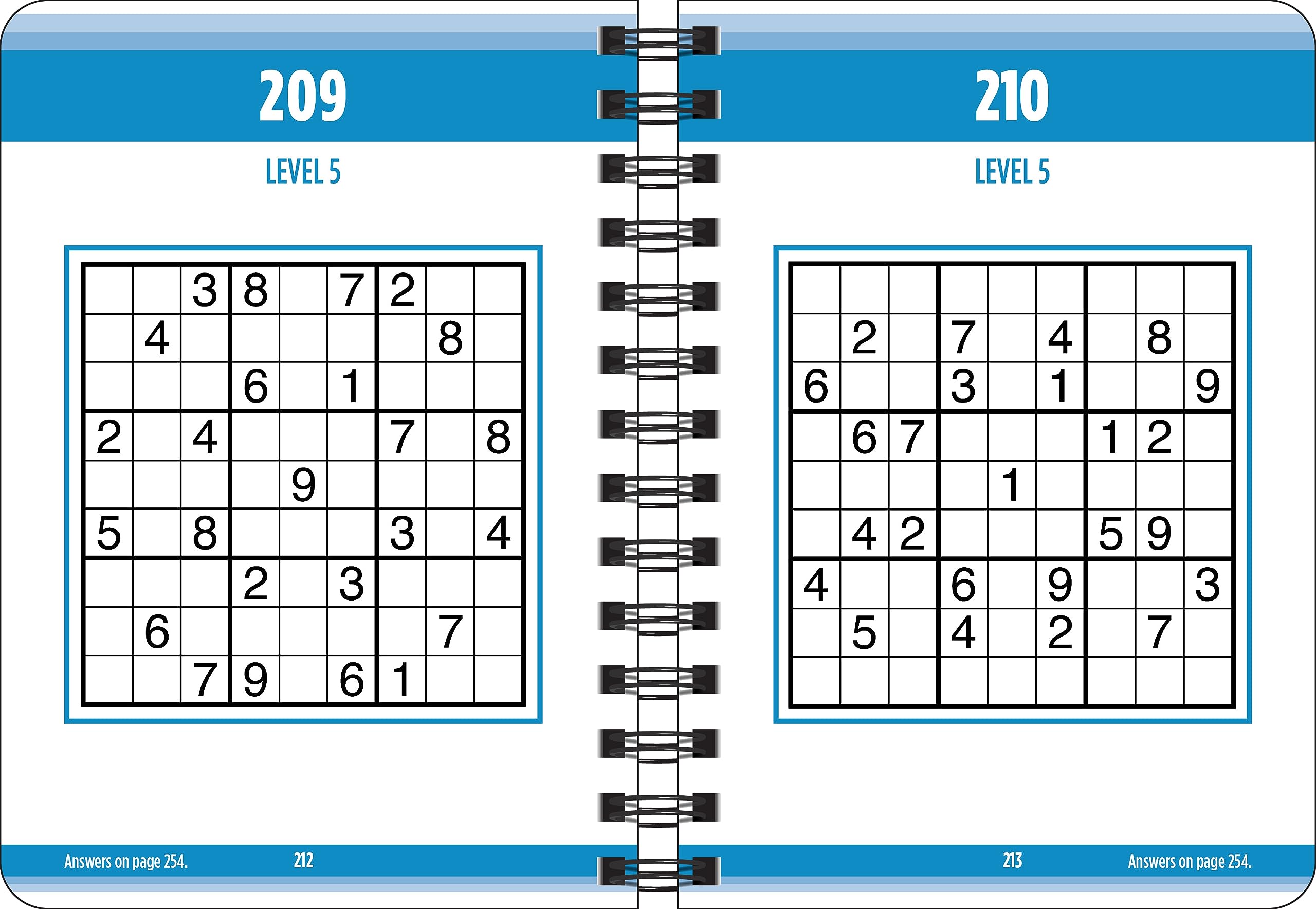 Brain Games - Travel Sudoku Puzzle Book (Blue) - Perfect for Road Trips, Airplane Rides & Relaxation