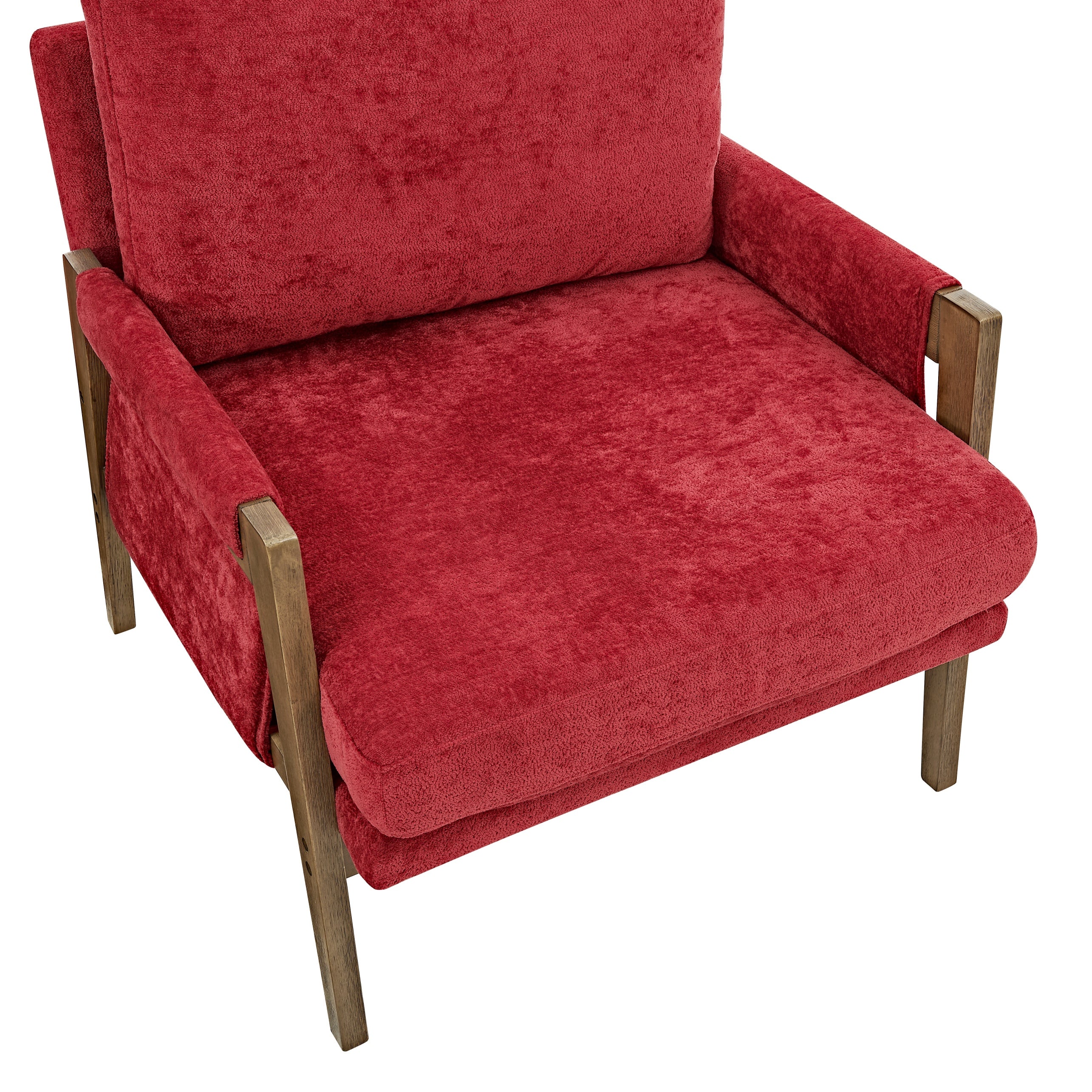 Kelly Mid Century Modern Velvet Accent Armchair - Stylish Roundhill Furniture for Living Room, Bedroom & Office - Comfortable Lounge Chair for Home Decor