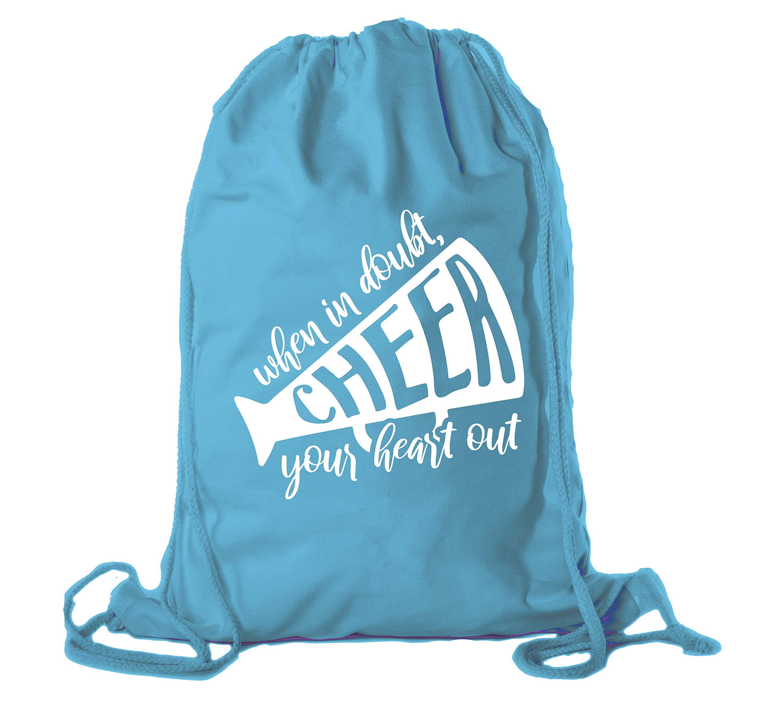 Cheerleading Backpacks for Girls - Cheer and Pom Drawstring Bags - Cheerleader Team Cinch Bags - Perfect for Sports Practice, School & Gym