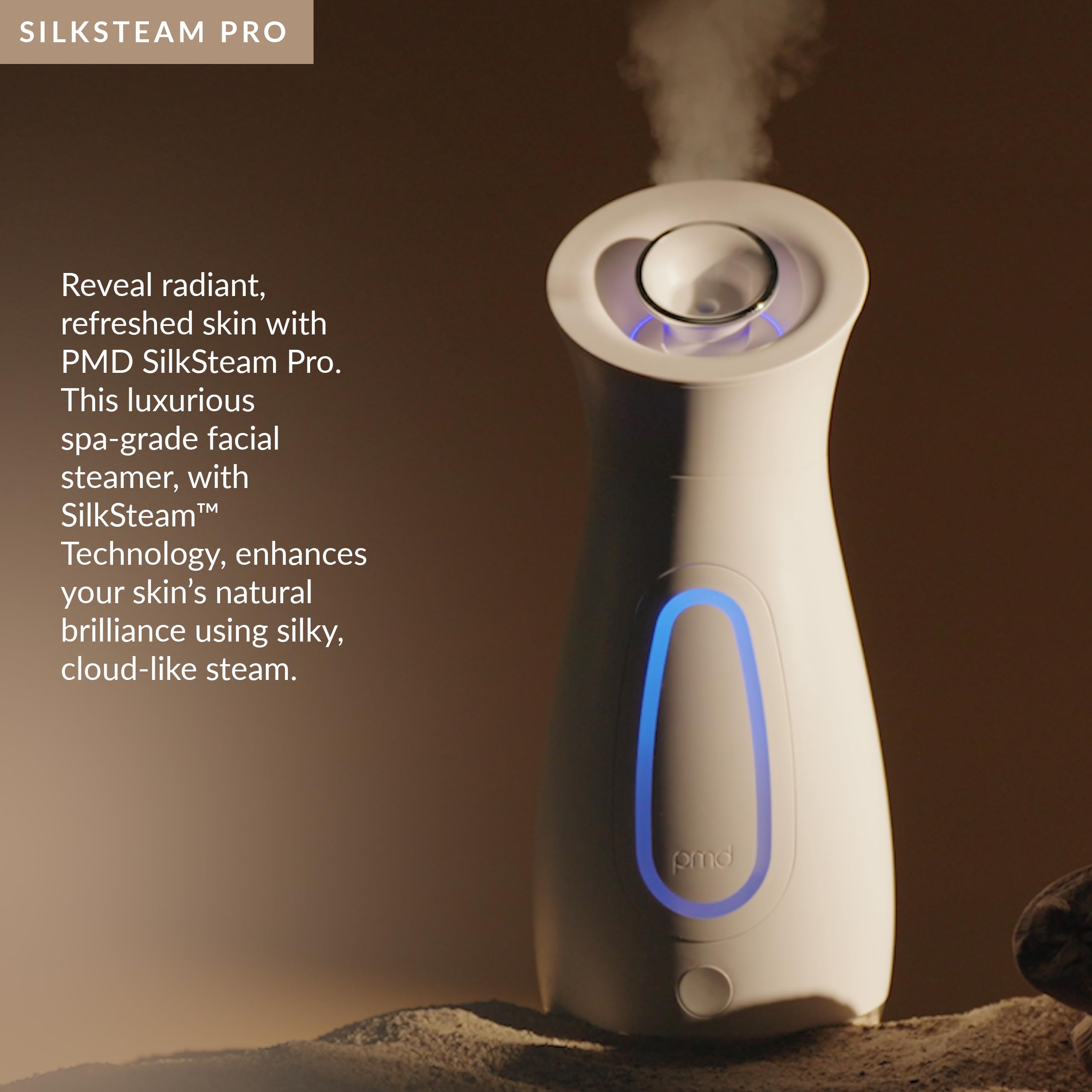 PMD SilkSteam Pro Facial Steamer - Professional Spa-Grade Steam Device with Adjustable Nozzle & Essential Oil Diffuser for Hydrated, Glowing Skin | At-Home Skincare & Relaxation Treatment