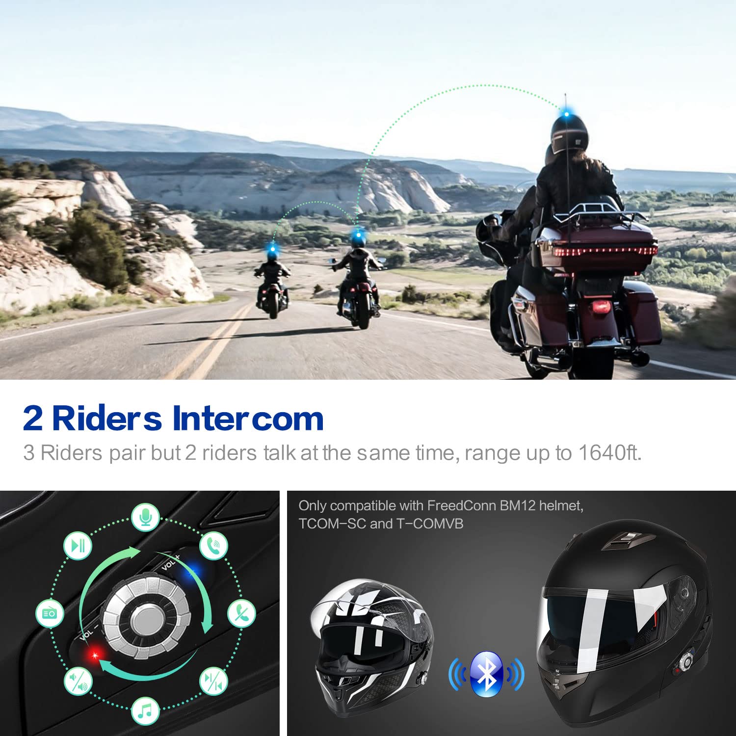 FreedConn Bluetooth Motorcycle Helmet - DOT Approved Modular Flip-Up Full Face Helmet with Dual Visor & Free Gloves (Gloss Black, Large) | Perfect for Commuting, Touring & Adventure Riding