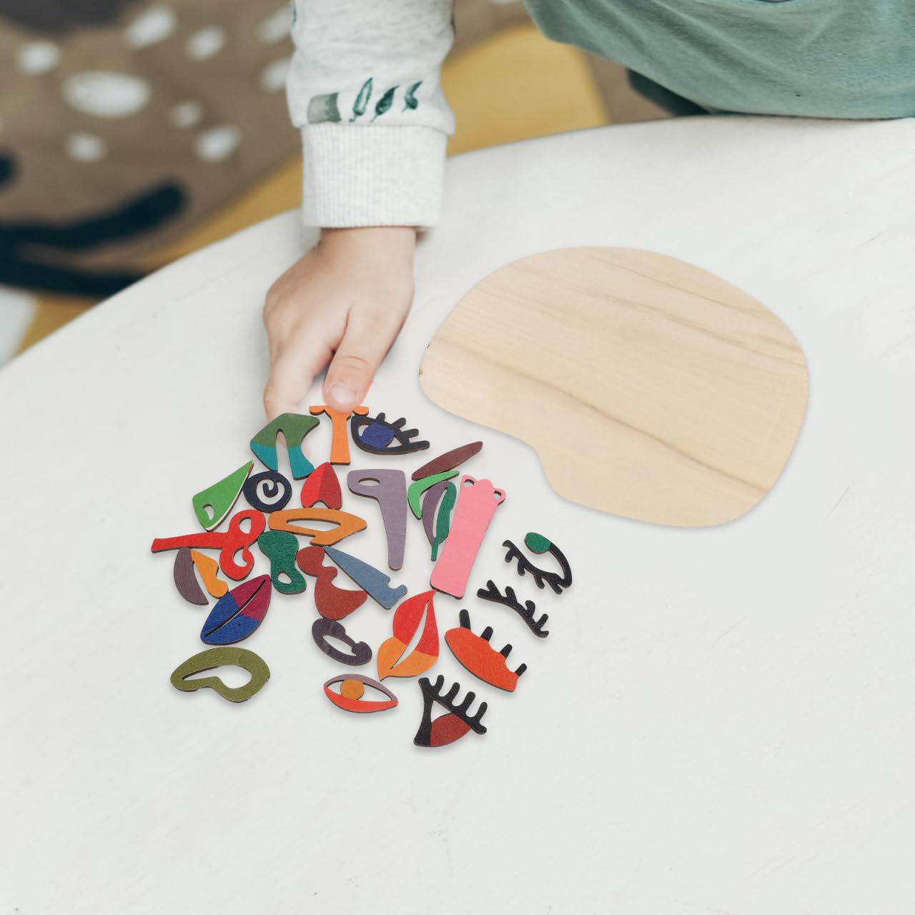 Montessori Wooden Face Puzzle Set - 26-Piece Picasso Art Jigsaw Toy for Kids, DIY Creative Learning & Educational Playset - Perfect for Home, Classroom & Montessori Activities