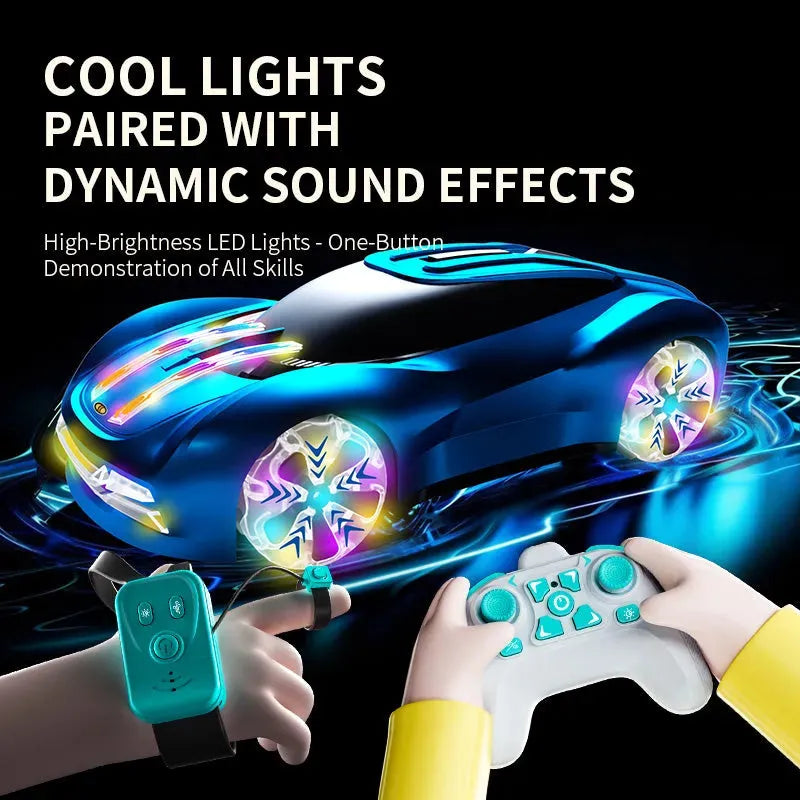 JJRC Q206 2.4G RC Car - Futuristic Concept Racing Car with LED Lights & Music Play, Ready-to-Run (RTR) Remote Control Toy - Perfect for Indoor Racing, Birthday Gifts & Kids Outdoor Play