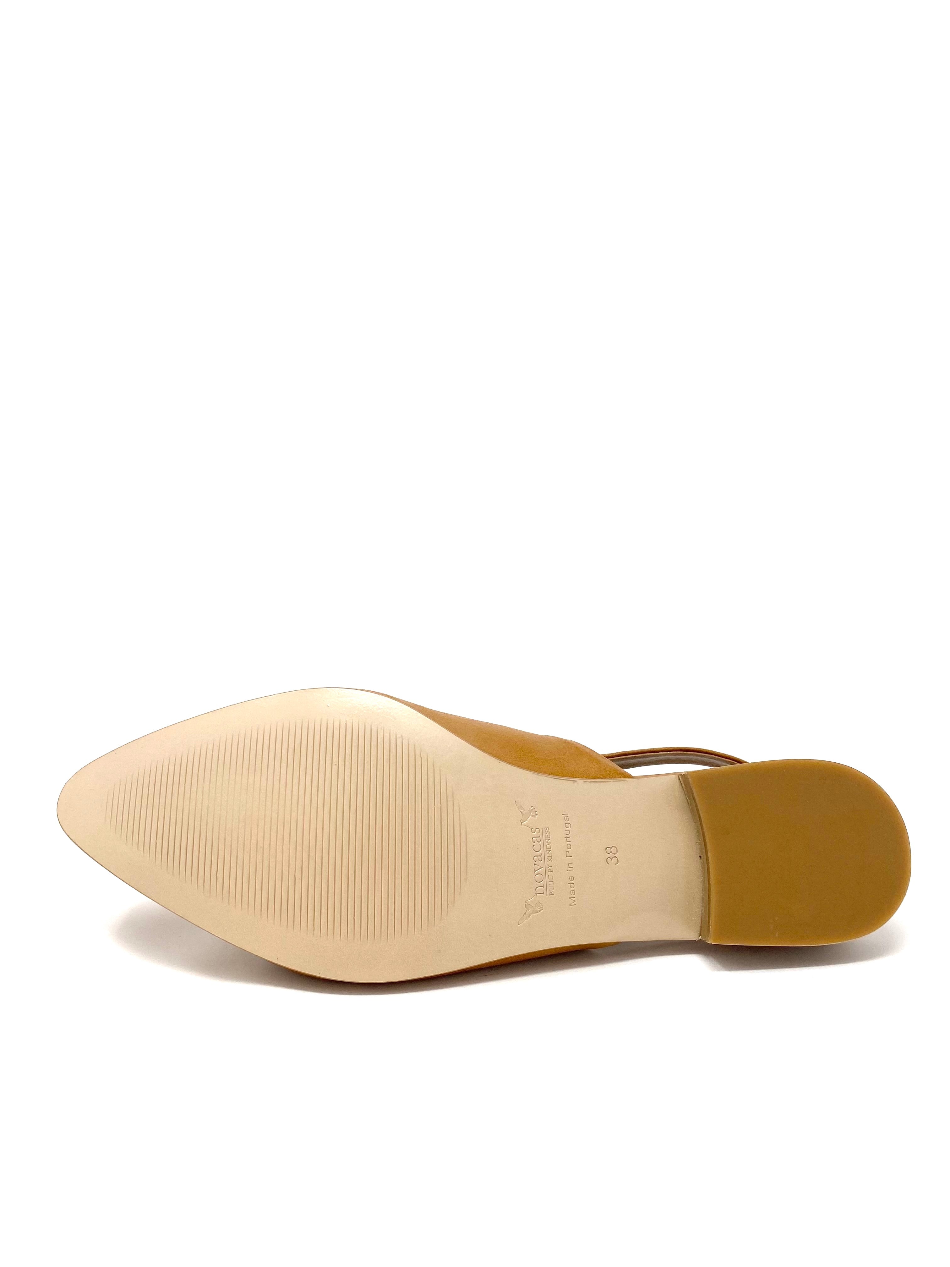 Novacas Bianca Camel Mule Shoes - Comfortable & Stylish Slip-On Loafers for Women | Perfect for Office, Casual Outings & Everyday Wear