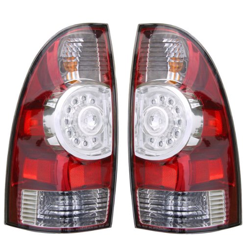 CAPA 09-15 Toyota Tacoma LED Taillights Set - Pair of Left & Right Rear Brake Lights with Bulbs | Durable Replacement for Pickup Truck | Perfect for Night Driving & Enhanced Safety