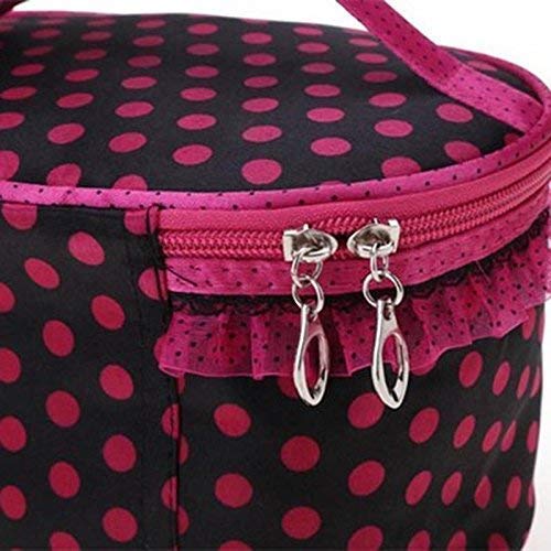 EBOFAB Multi-Functional Travel Makeup Case - Waterproof Cosmetic Organizer Pouch with Bow Design for Women | Perfect for Travel, Gym & Daily Vanity Storage (Multicolor)