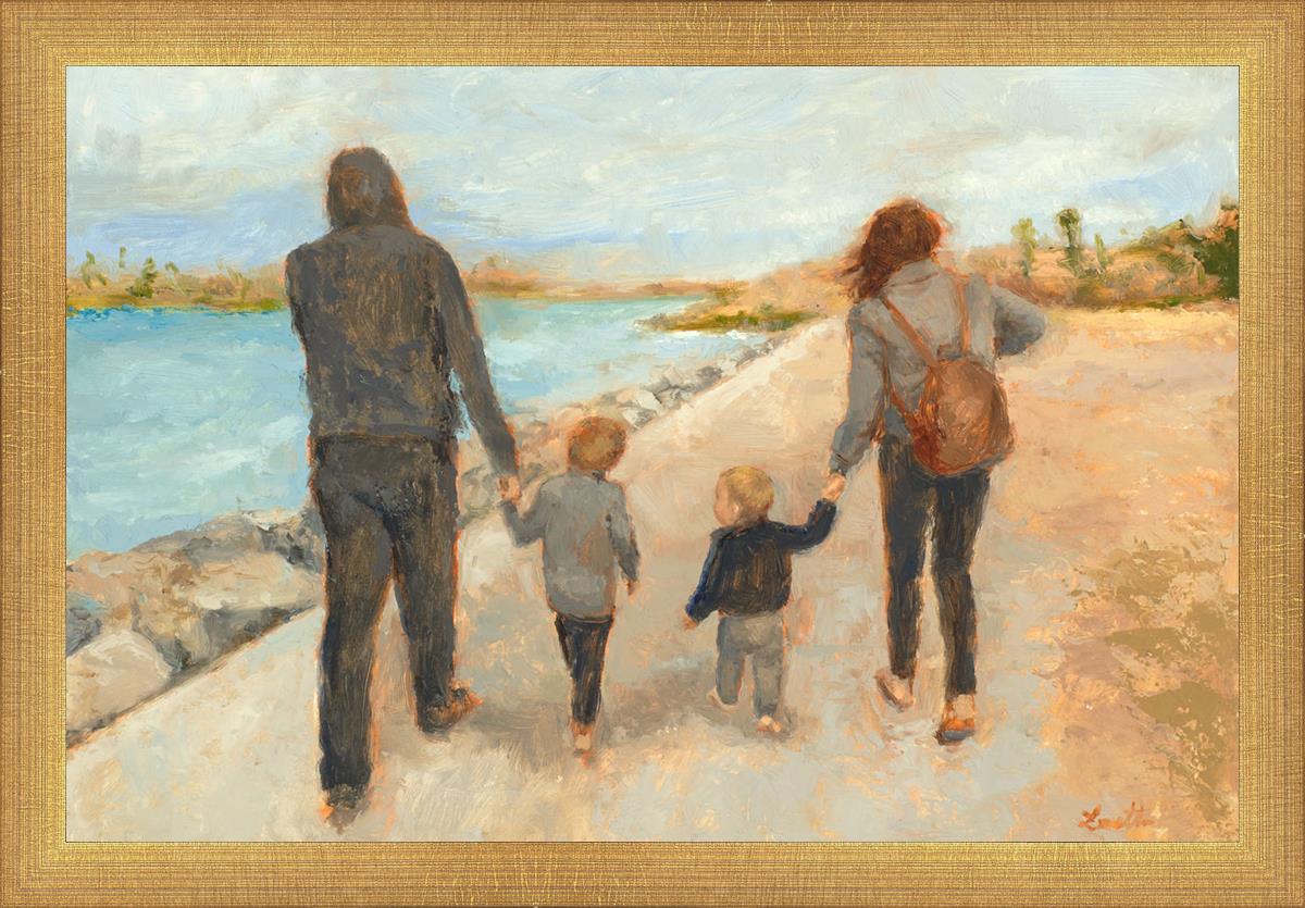 Family Walk On The Beach - Comfortable & Stylish Beach Sandals for Women, Men and Kids | Perfect for Summer Vacations, Seaside Strolls and Outdoor Adventures