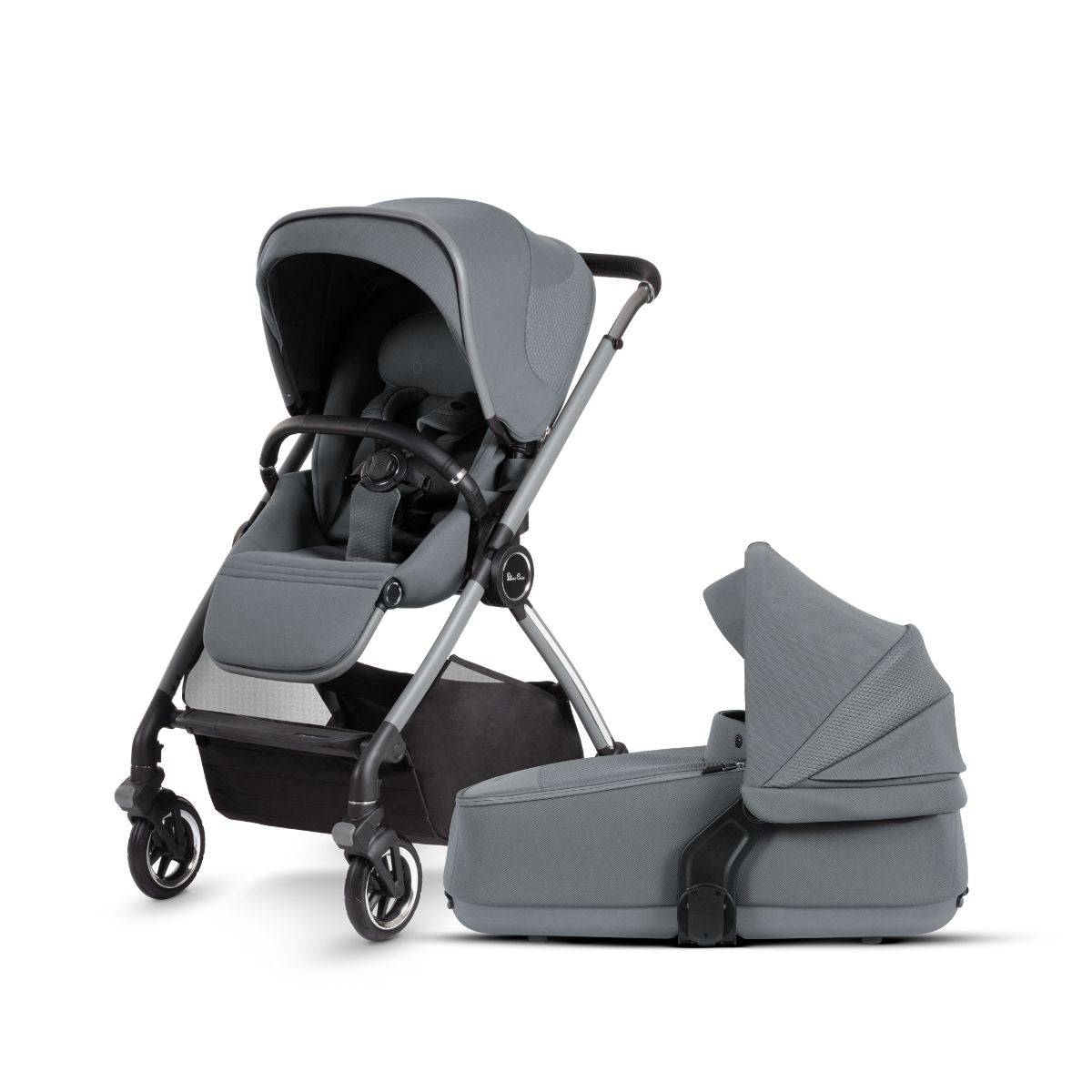 Silver Cross Dune Compact Bassinet - Lightweight Portable Baby Crib for Newborns | Perfect for Nursery, Travel & Co-Sleeping | Breathable Mesh Sides & Easy Fold Design