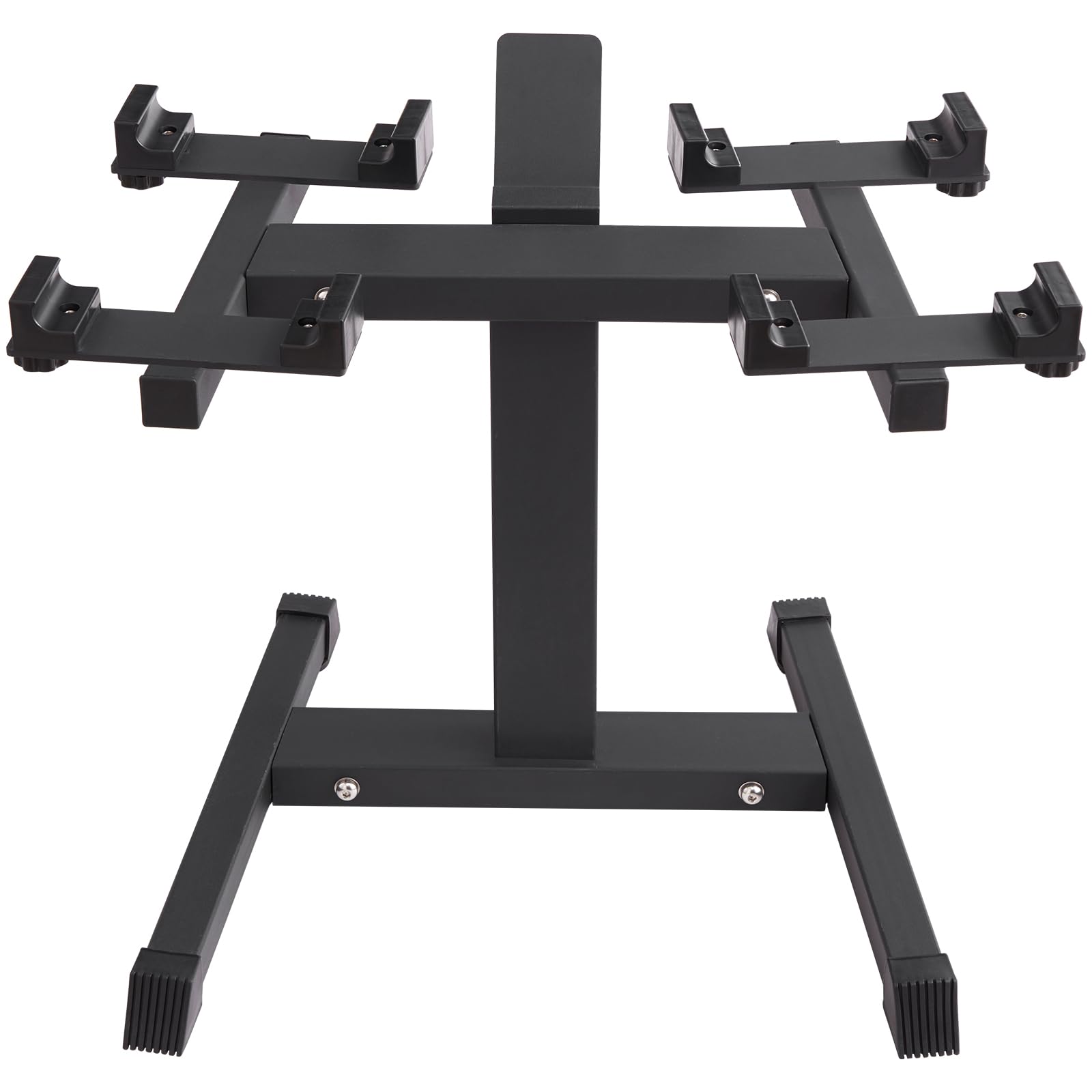 VEVOR Adjustable Dumbbell Stand - 160 lbs Capacity Home Gym Rack with Media Shelf | Compact & Safe Weight Holder for Dumbbells | Perfect for Strength Training, Home Workouts & Space-Saving Fitness Storage