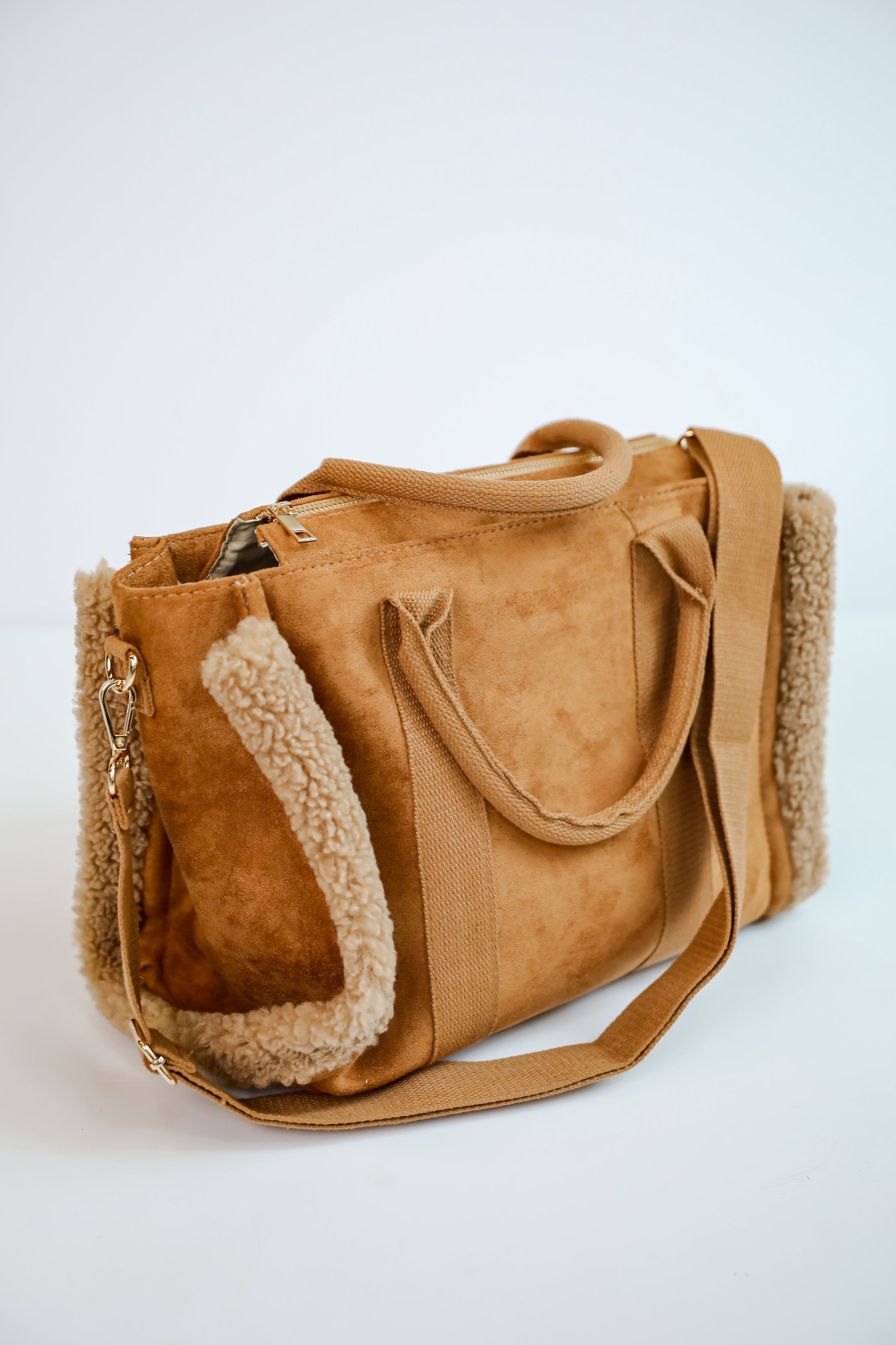 Stylish Brown Suede Crossbody Bag for Women - Fashionable & Comfortable Shoulder Purse - Perfect for Everyday Use, Travel, and Casual Outings
