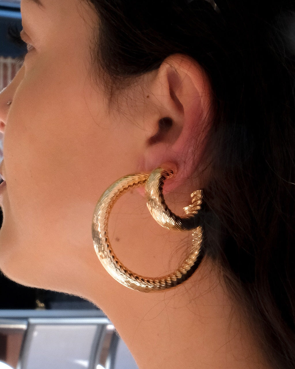 Pepper Textured Tube Hoop Earrings - Trendy Stainless Steel Dangle Earrings for Women | Perfect for Parties, Date Nights & Everyday Wear