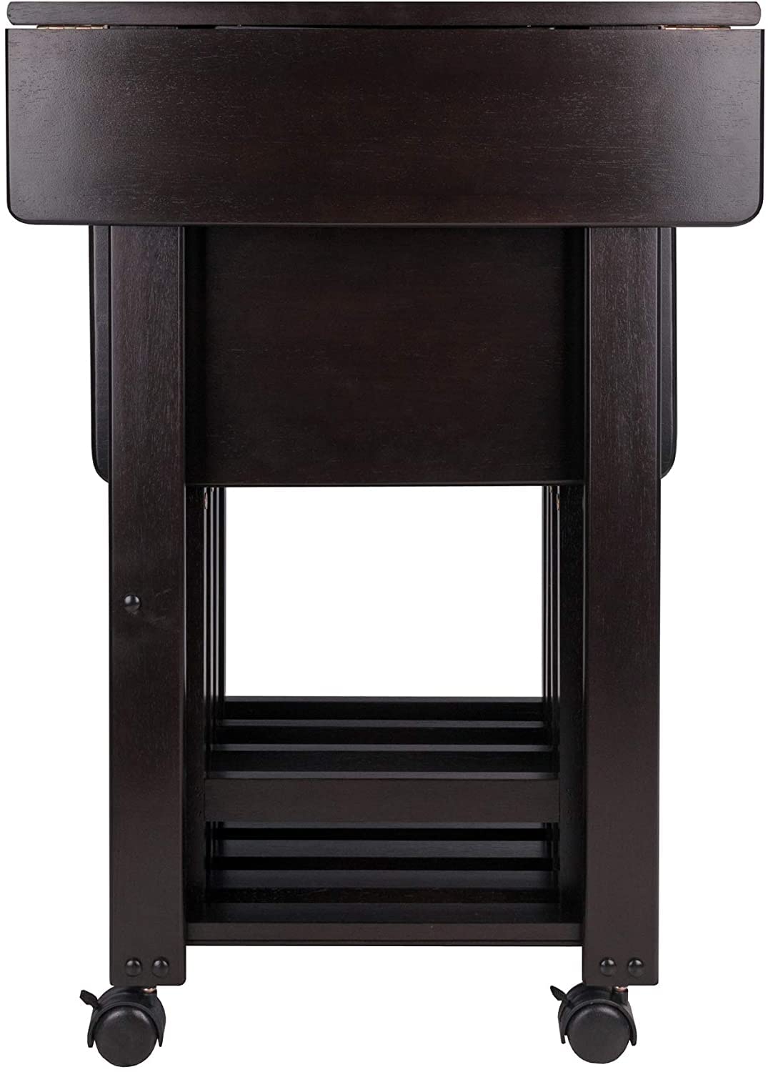 Sophia 5-Piece Foldable Snack Tray Table Set with Built-in Handles - Compact Space-Saving Design, Sturdy Wooden Surface (23.39
