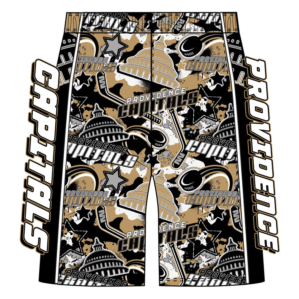 Providence Capitals Hockey Camo Shorts for Boys & Men - Comfortable & Stylish Hockey Apparel for Games, Practice & Fan Support