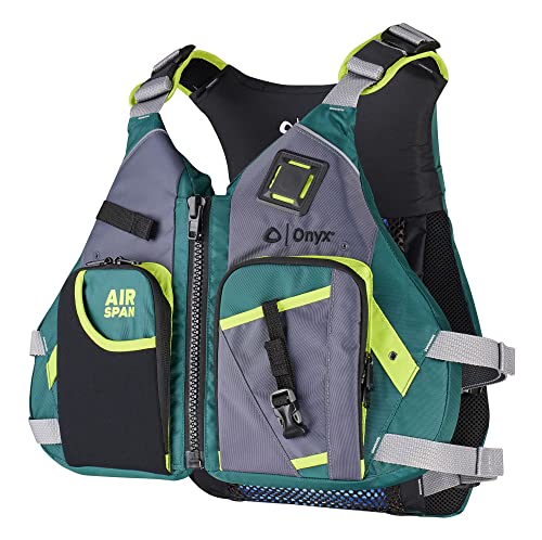 40004023 Air Span Breeze Paddling Kayak Vest - Green Life Jacket for Kayaking, Canoeing & Water Sports | Comfortable & Safe Flotation Device