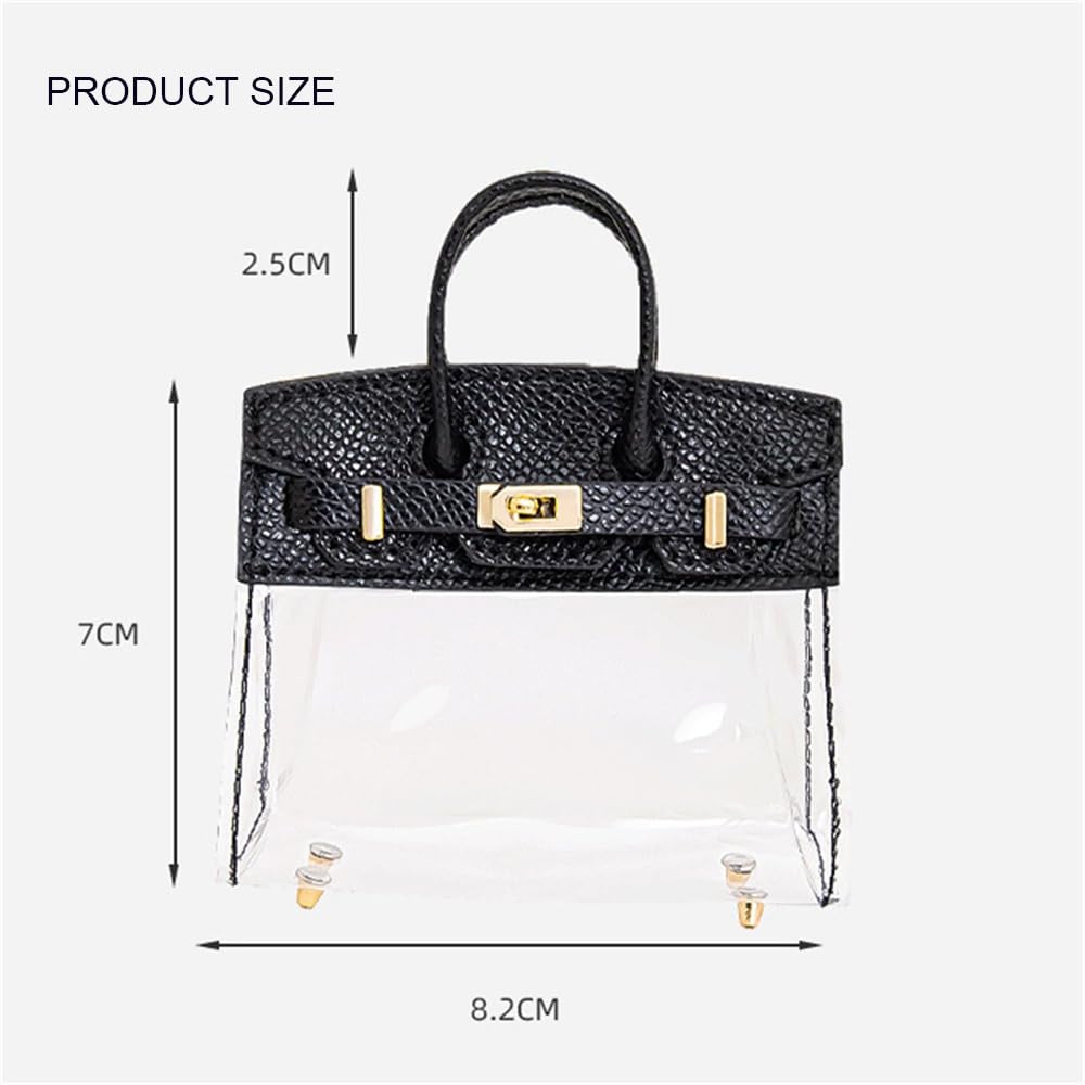 Mini Creative Handbag Design Car Key Holder - Exquisite Transparent Small Keychain Purse with Universal Buckle for Women | Perfect for Key Organization, Gift Giving & Daily Use