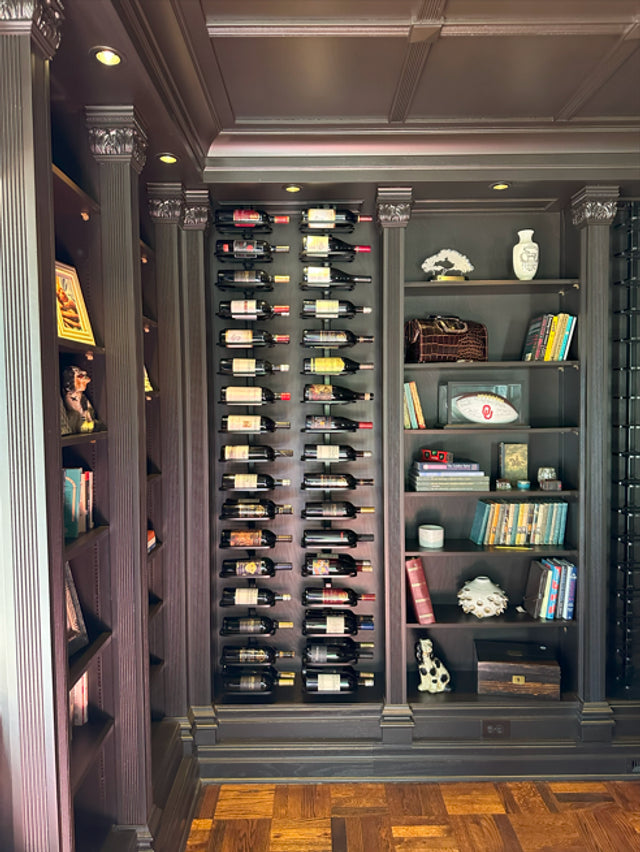 Urban Ironcraft Floor to Ceiling Wine Racks - Double Bottle Label Facing Pillar Series | Space-Saving Wine Storage for Home, Bar, or Restaurant | Perfect for Wine Collectors and Entertaining Guests