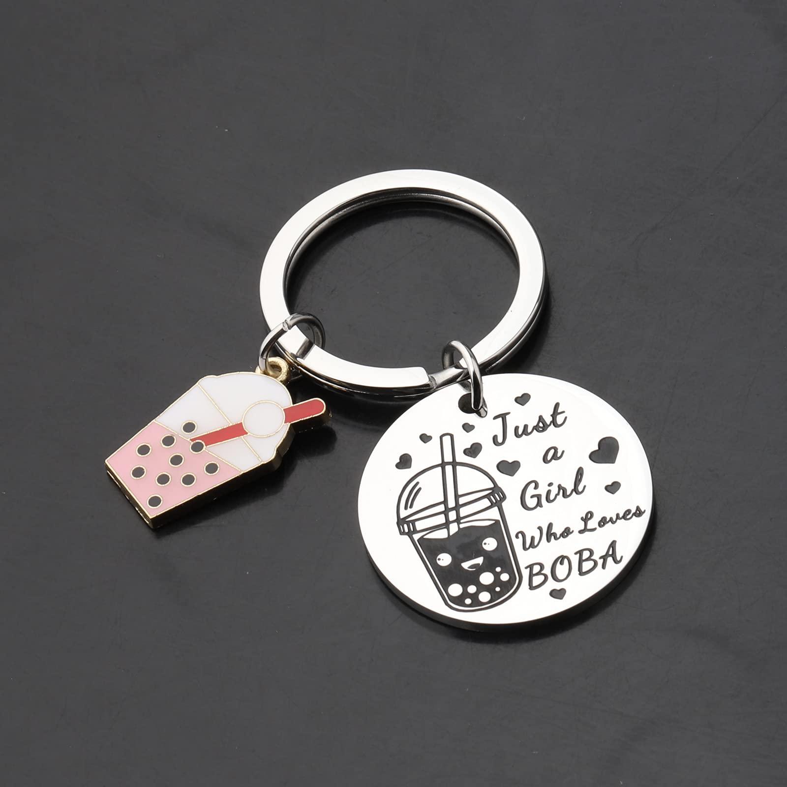 MYOSPARK Bubble Tea Keychain - Cute Milk Tea Jewelry Gift for Bubble Tea Lovers, Girls & Women - Perfect for Keyrings, Bags, Gifts & Bubble Tea Enthusiast Accessories