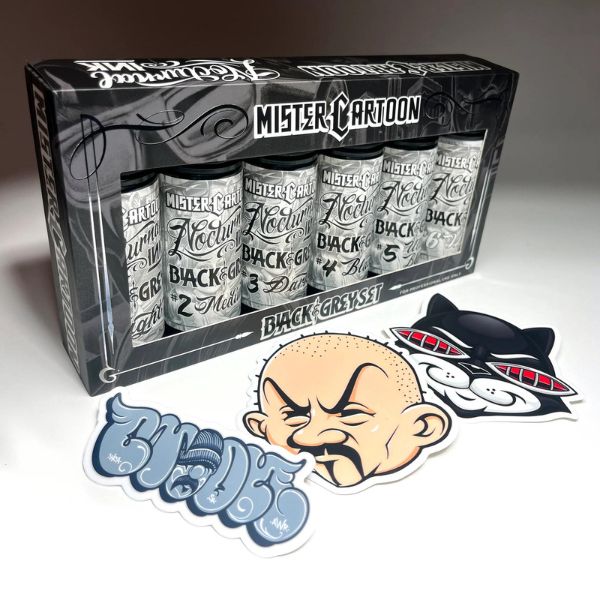 Eternal Bishop x Mister Cartoon Premium Tattoo Ink Set - Professional Tattoo Artist Supplies for Black & Grey Tattoos, Perfect for Tattoo Studios and Home Artists