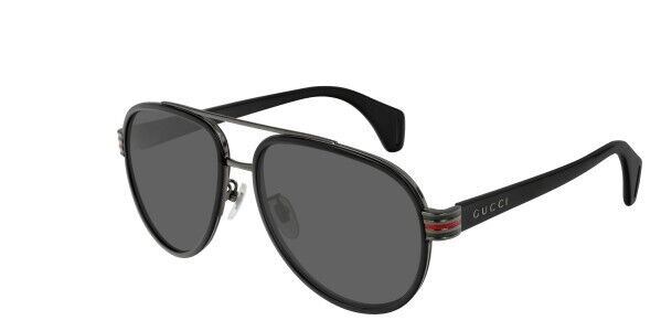 Gucci GG 0447S 001 Black/Grey Polarized Oversized Oval Sunglasses for Men - UV Protection & Fashion Statement - Perfect for Driving, Beach & Outdoor Activities