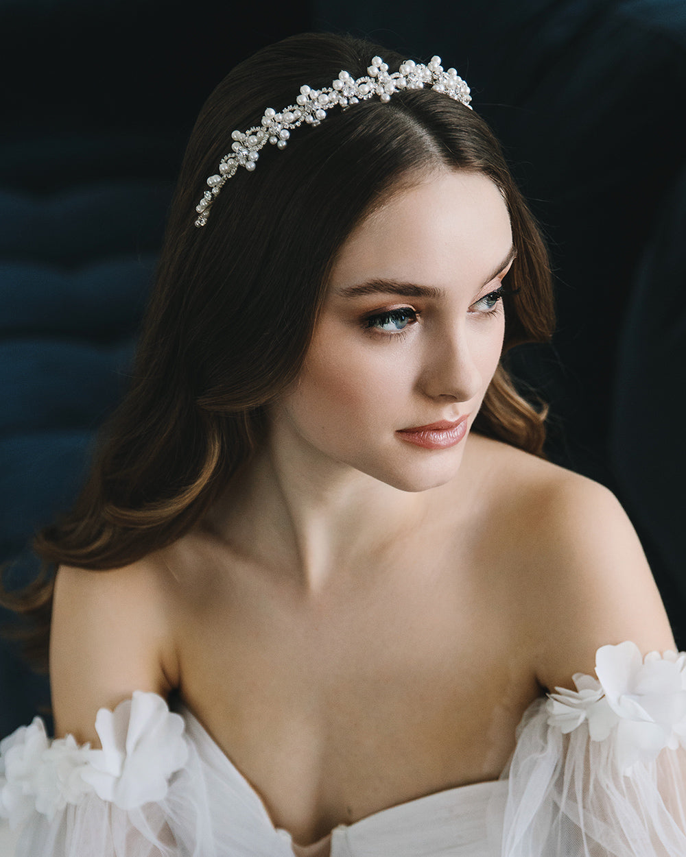 Lilith Pearl Headband for Women - Elegant Crystal Hair Accessory for Weddings, Parties & Special Occasions
